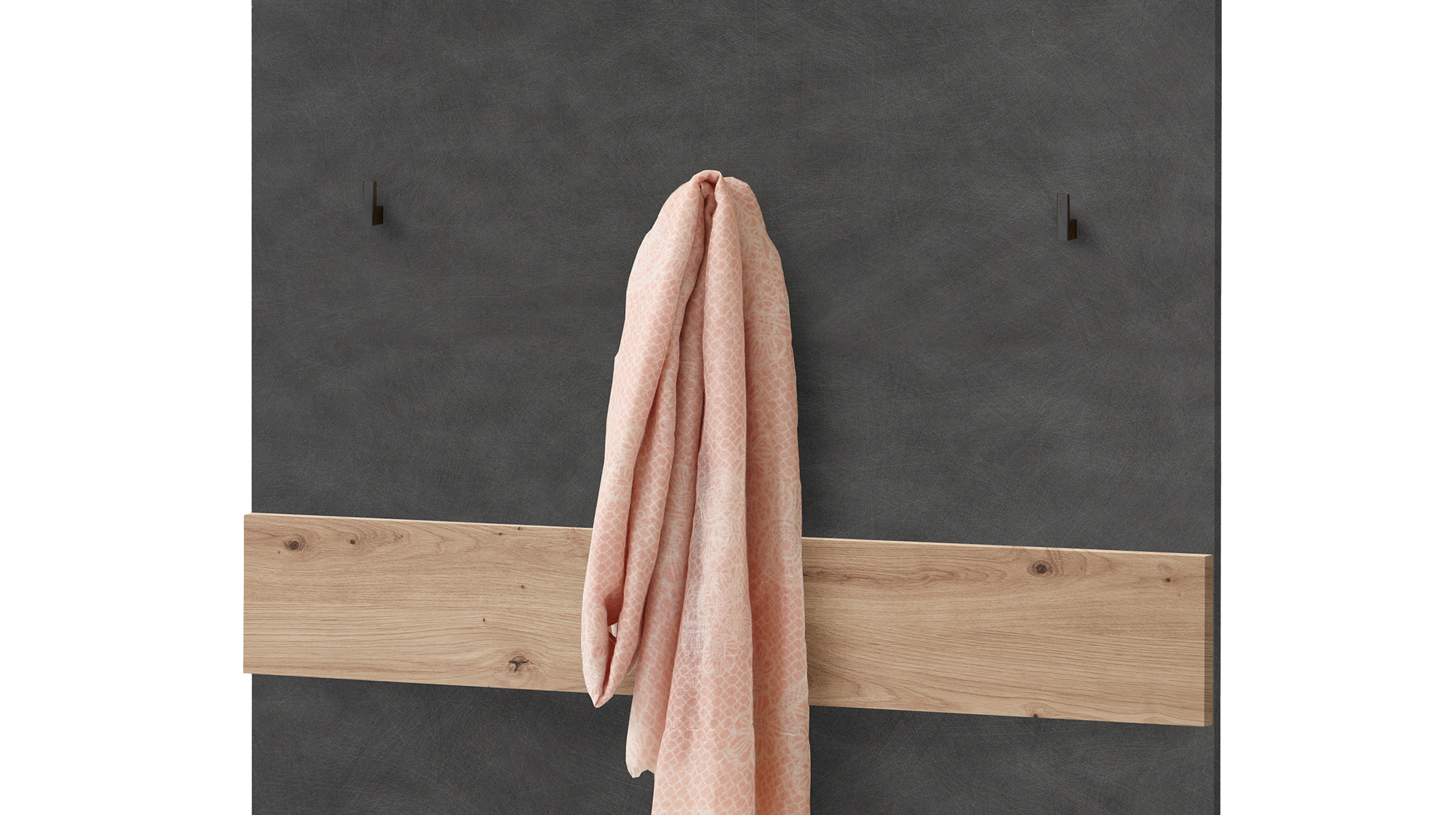 Wandgarderobe Paneel anthrazit Artisan Eiche 80 cm - BRISTOL