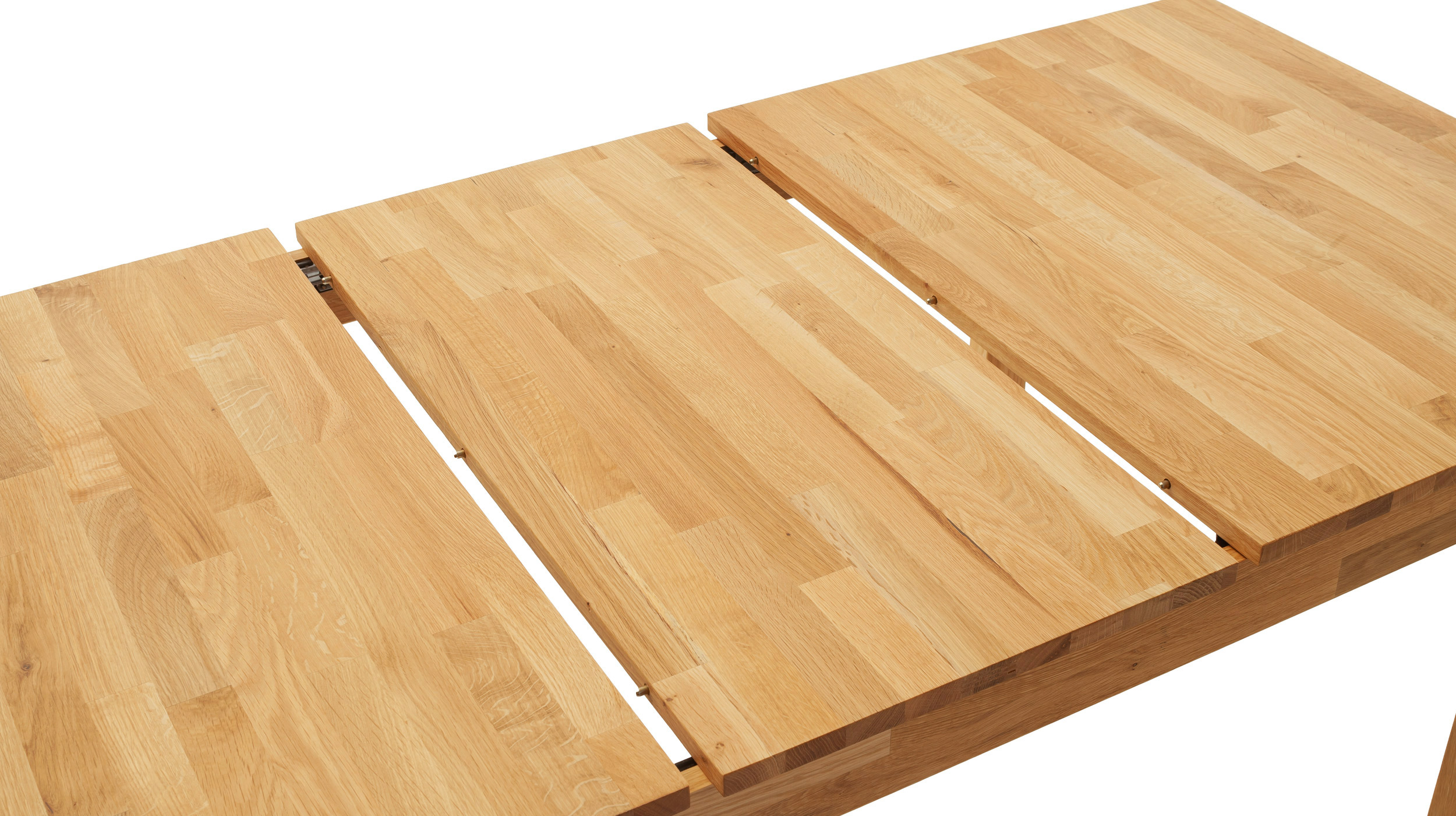 Esstisch 125 cm ausziehbar 165 cm Wildeiche massiv geölt - BASCO