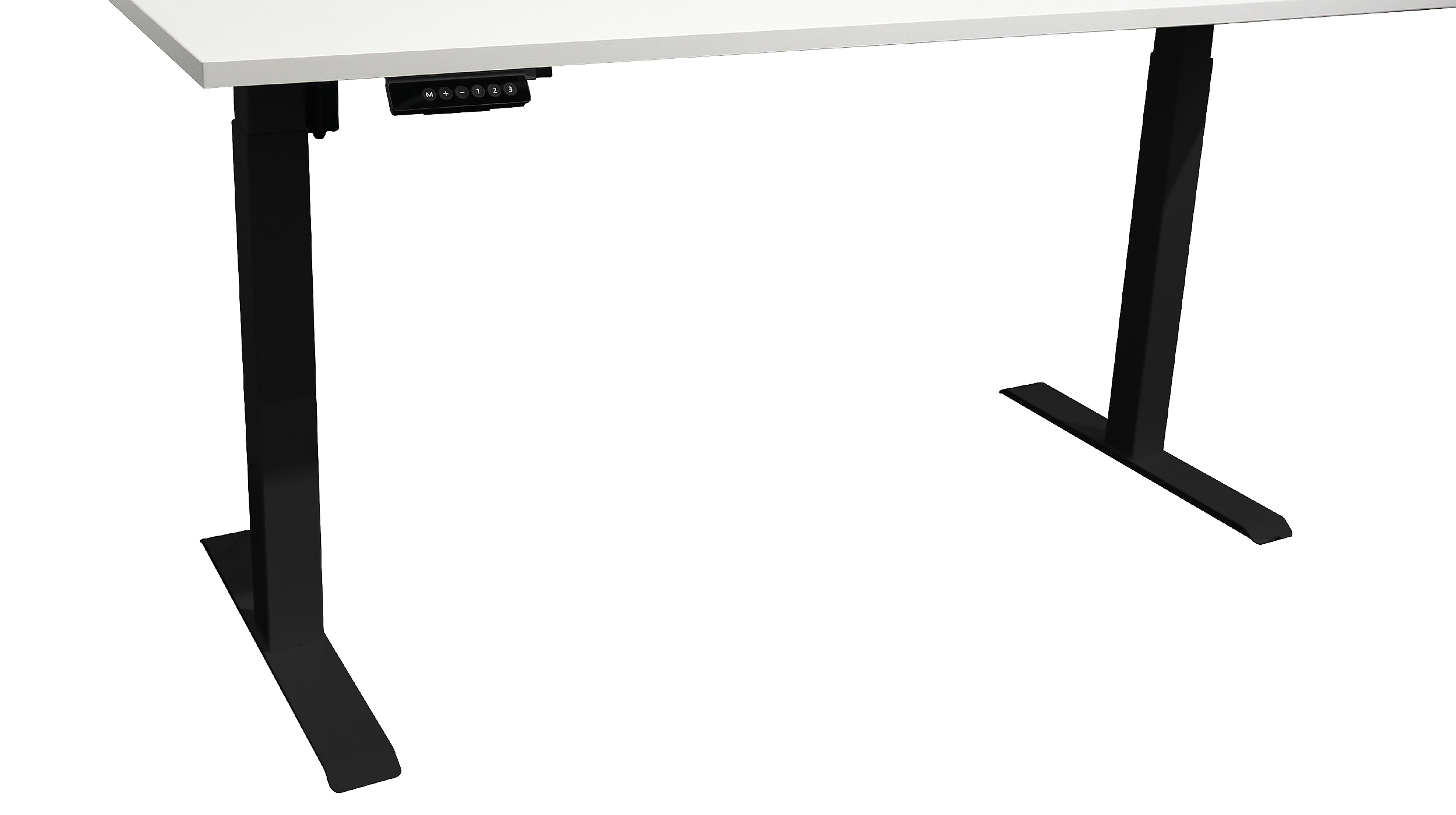 Computerschreibtisch weiß 160 cm höhenverstellbar - BENNY