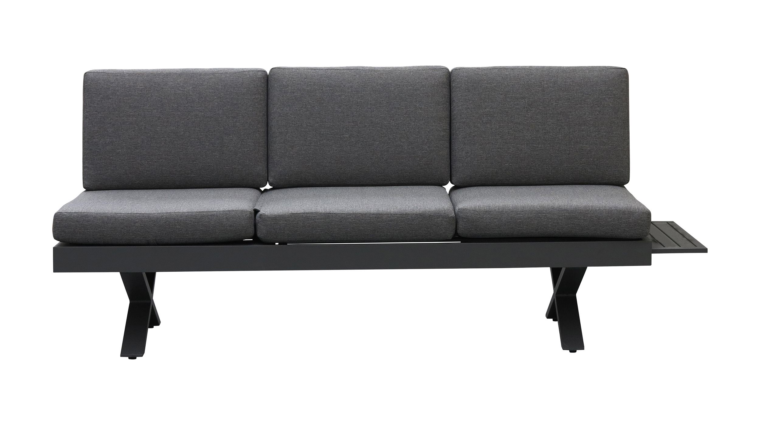 Gartenlounge grau 198 x 72 cm - links verstellbar - CALINA