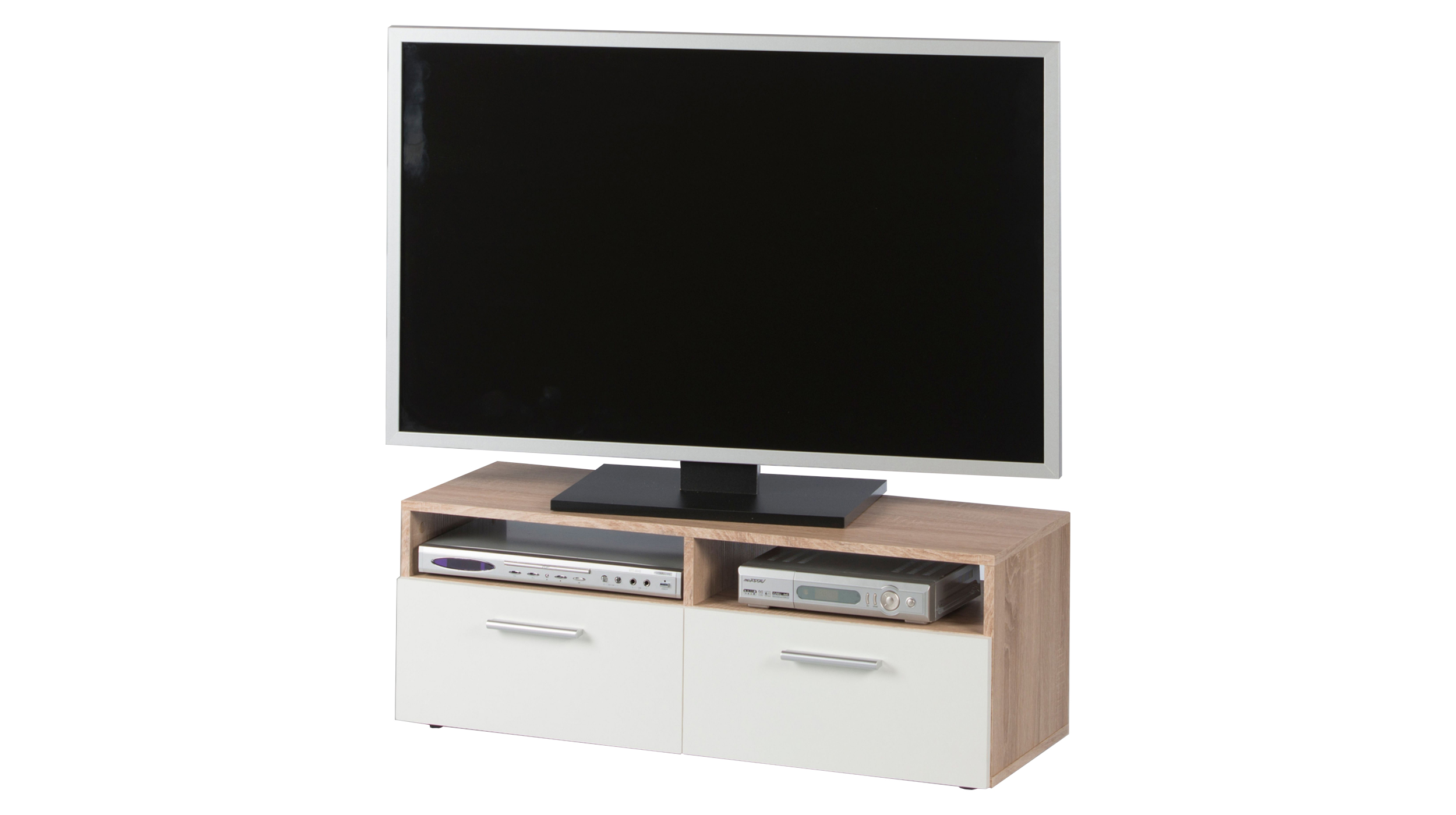 TV-Lowboard Sonoma Eiche - weiß - 95 cm - RANA