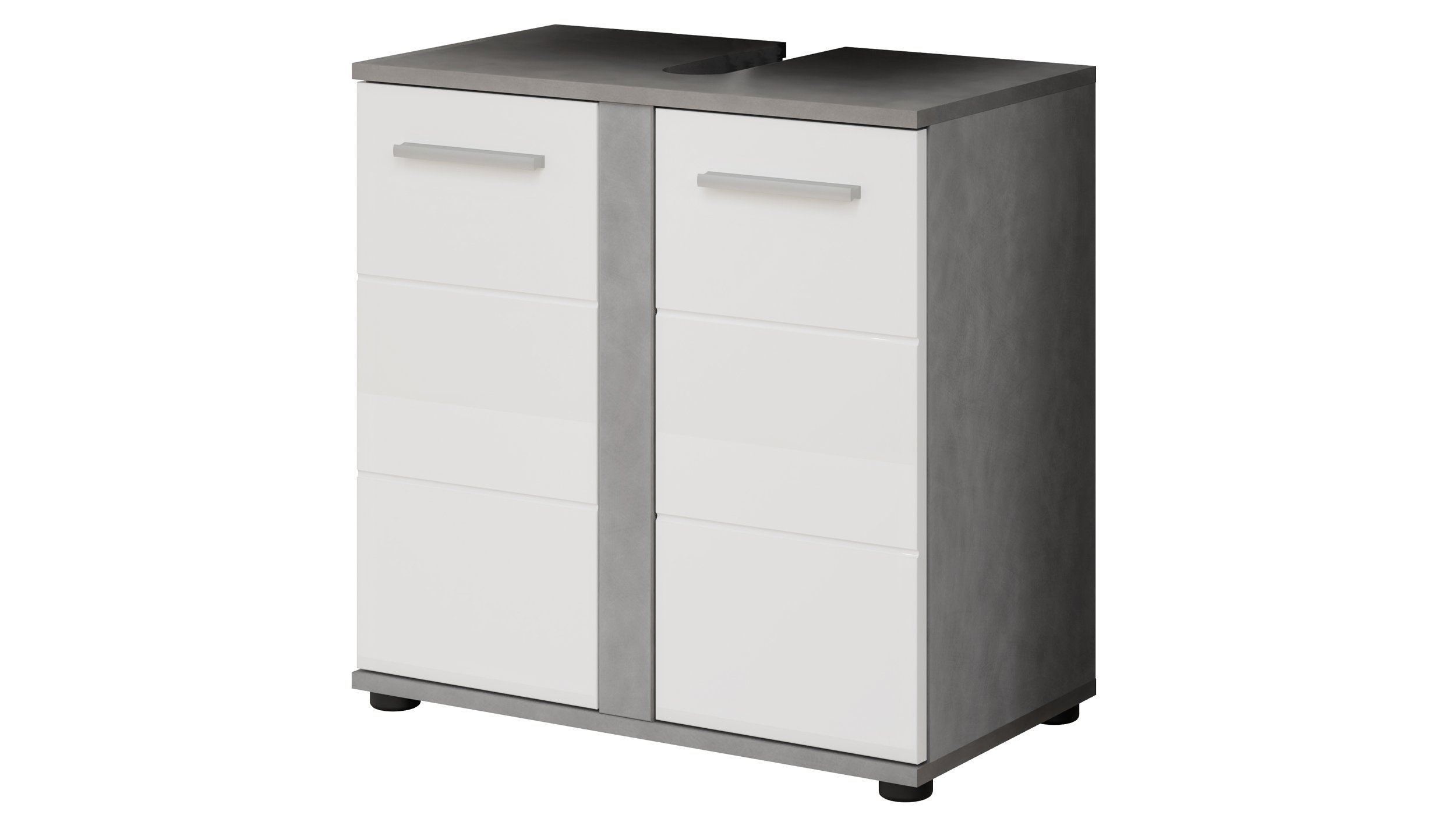 Waschbeckenunterschrank weiß hochglanz 60 cm - BLAKE