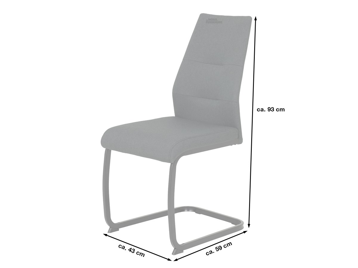 Schwingstuhl für Esszimmer anthrazit Webstoff - RIA