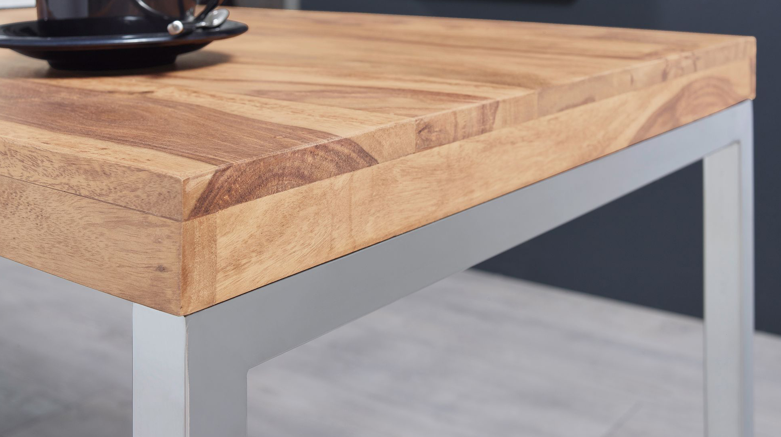 Schreibtisch Akazie massiv lackiert - 120 cm - GORM