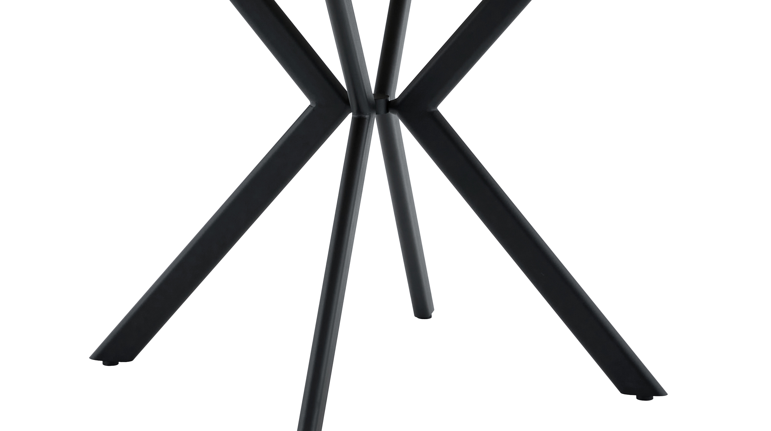 Esstisch rund Wildeiche Optik 120 cm Sterngestell schwarz - YARA