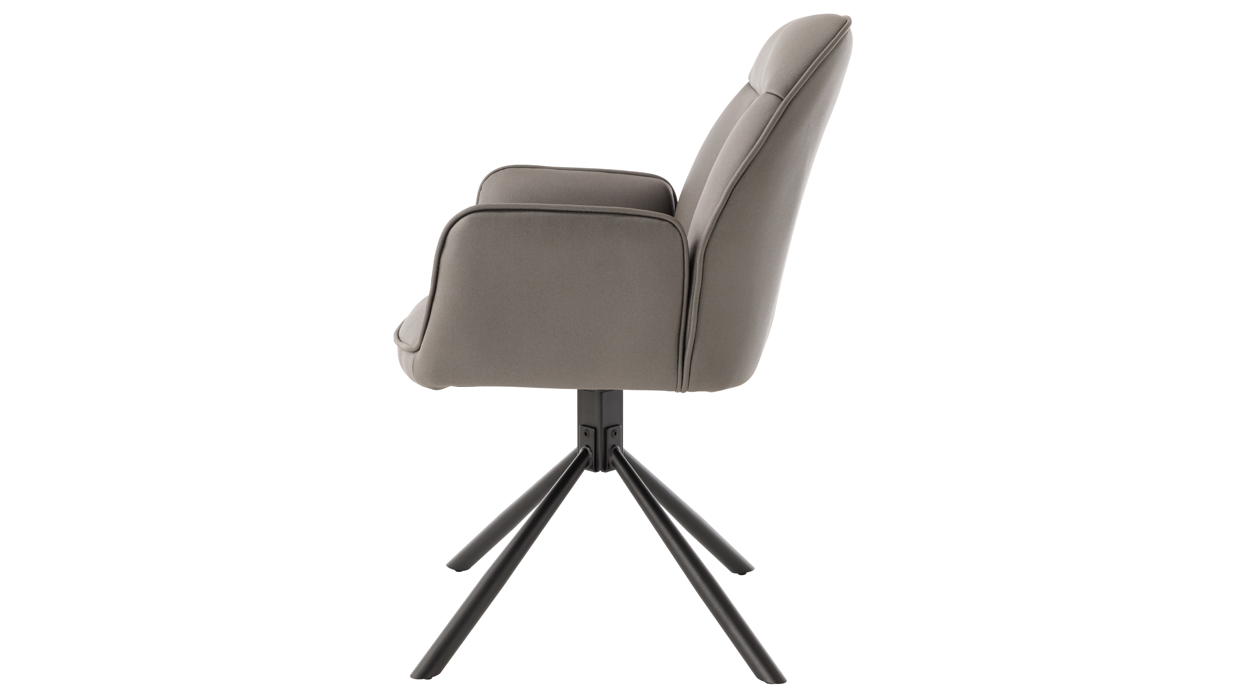 Armlehnstuhl anthrazit Drehstuhl Microfaser - RAFAELA