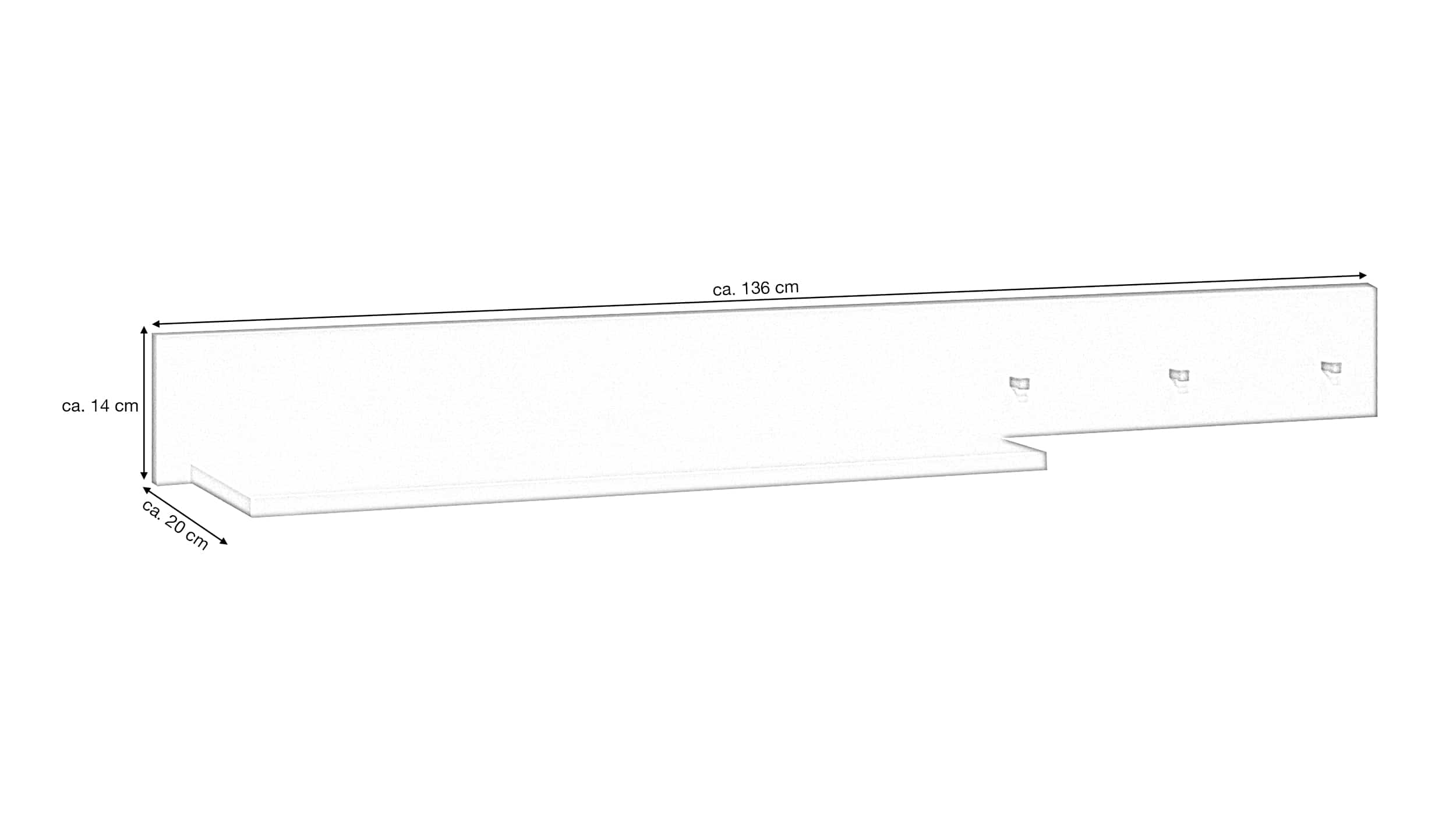 Wandboard grün 136 cm - OLI