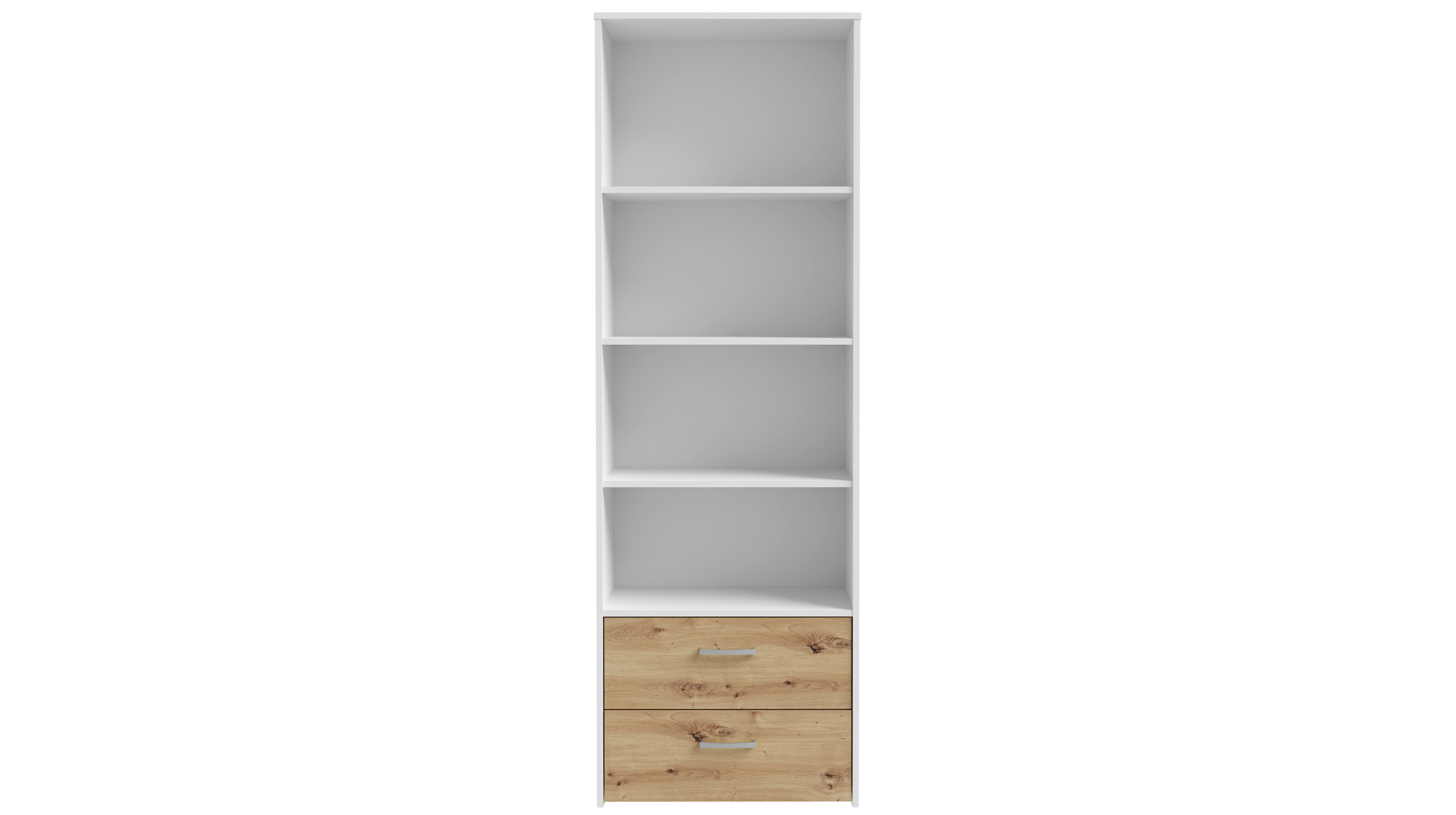 Bücherregal Standregal weiß - Eiche 63 x 191 cm - CULGOA