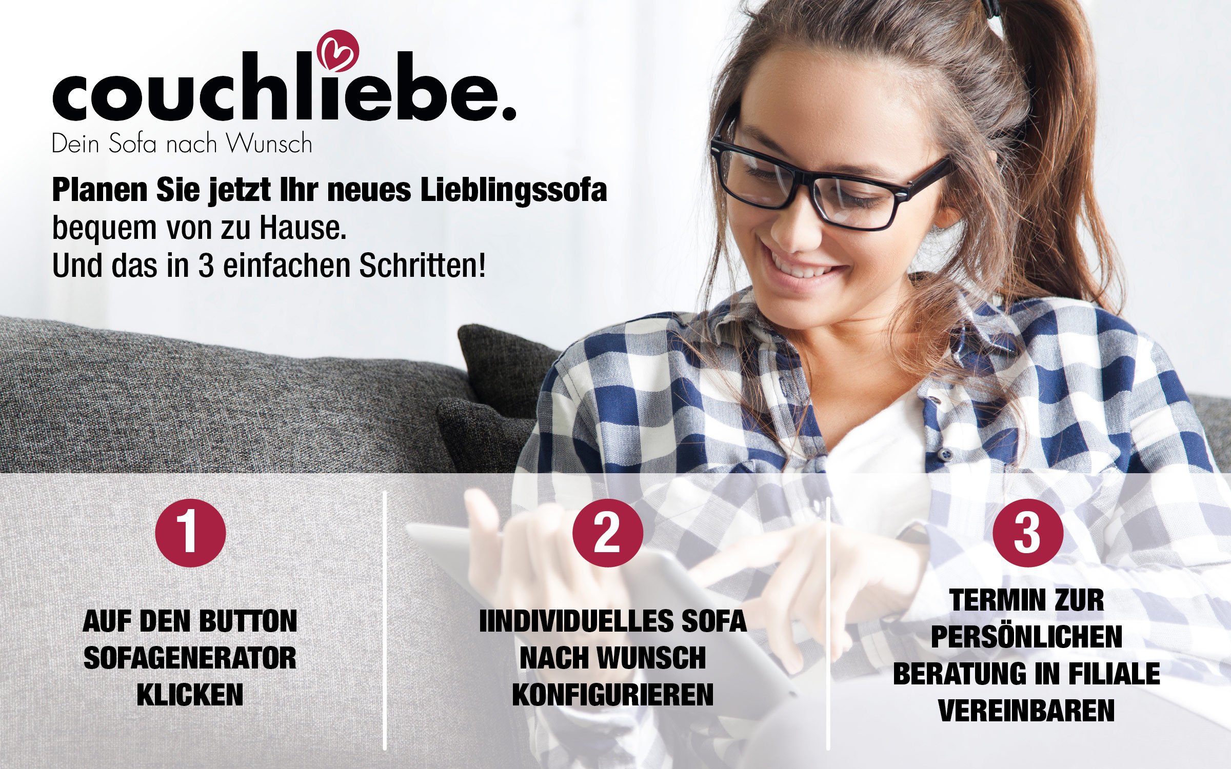 Couchliebe® Wohnlandschaft planbar - mammut grau - Premium Version - MICHIGAN