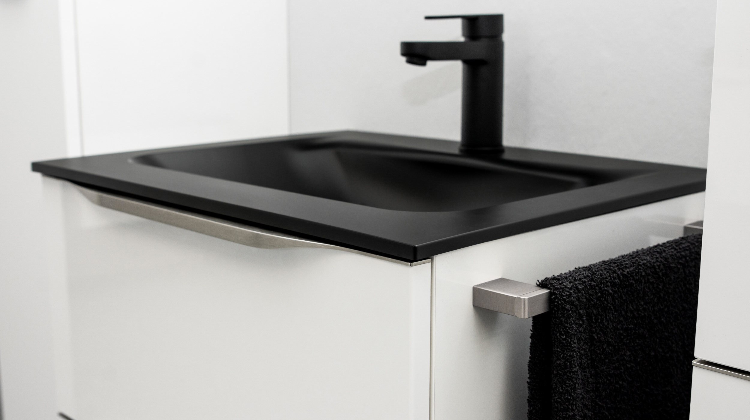 Badmöbel-Set weiß Glanz - 3-Teile mit MS - Waschtisch 60 cm - FRANA Badmöbel-Set weiß Glanz - 3-Teile mit MS - Waschtisch 60 cm - FRANA