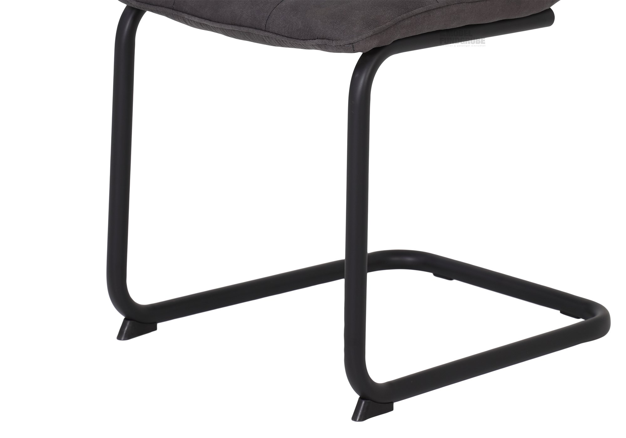 Schwingstuhl für Esszimmer anthrazit mit Microfaser - JENNY