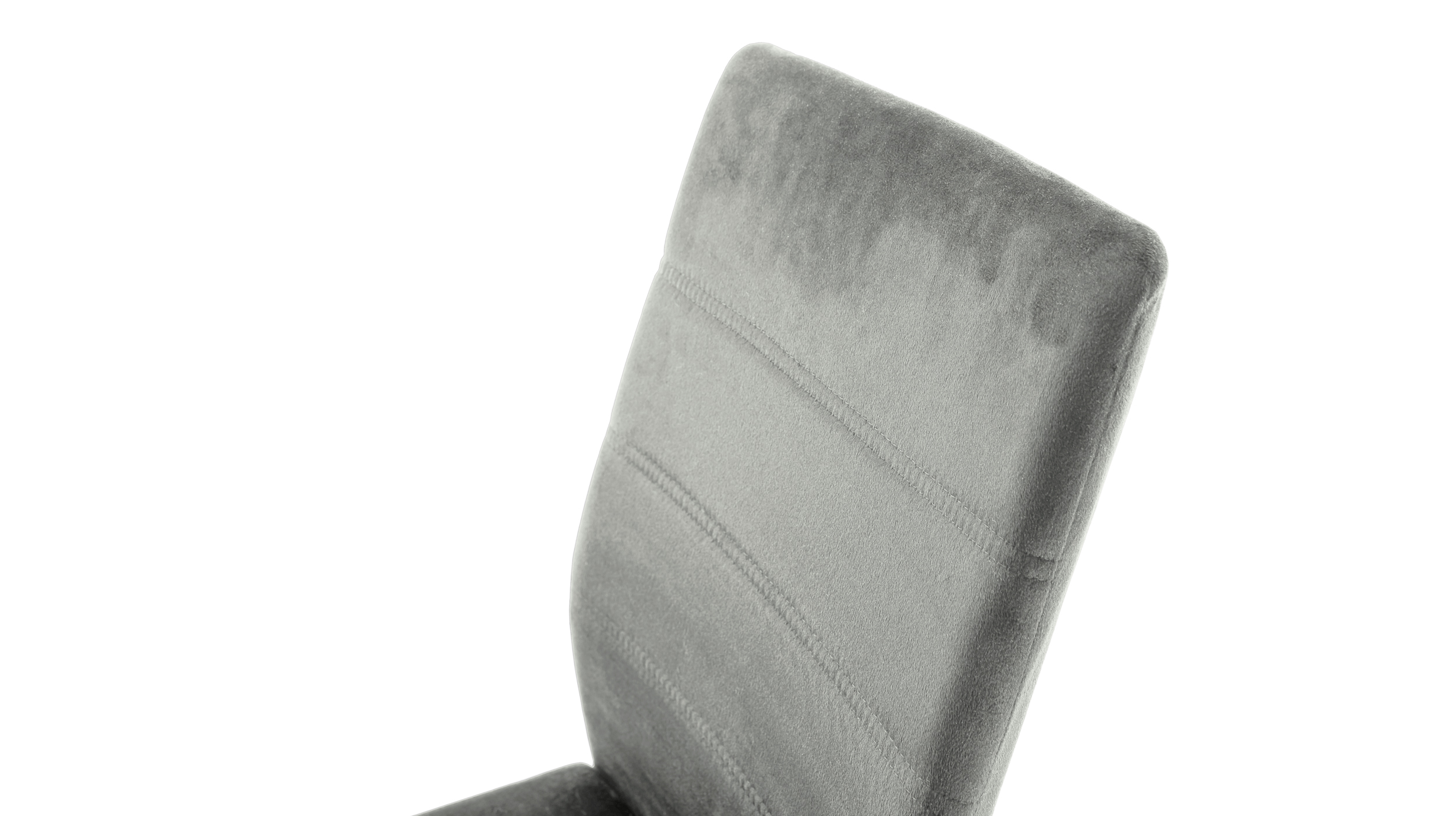 Schwingstuhl grau Freischwinger Veloursoptik - TICINO