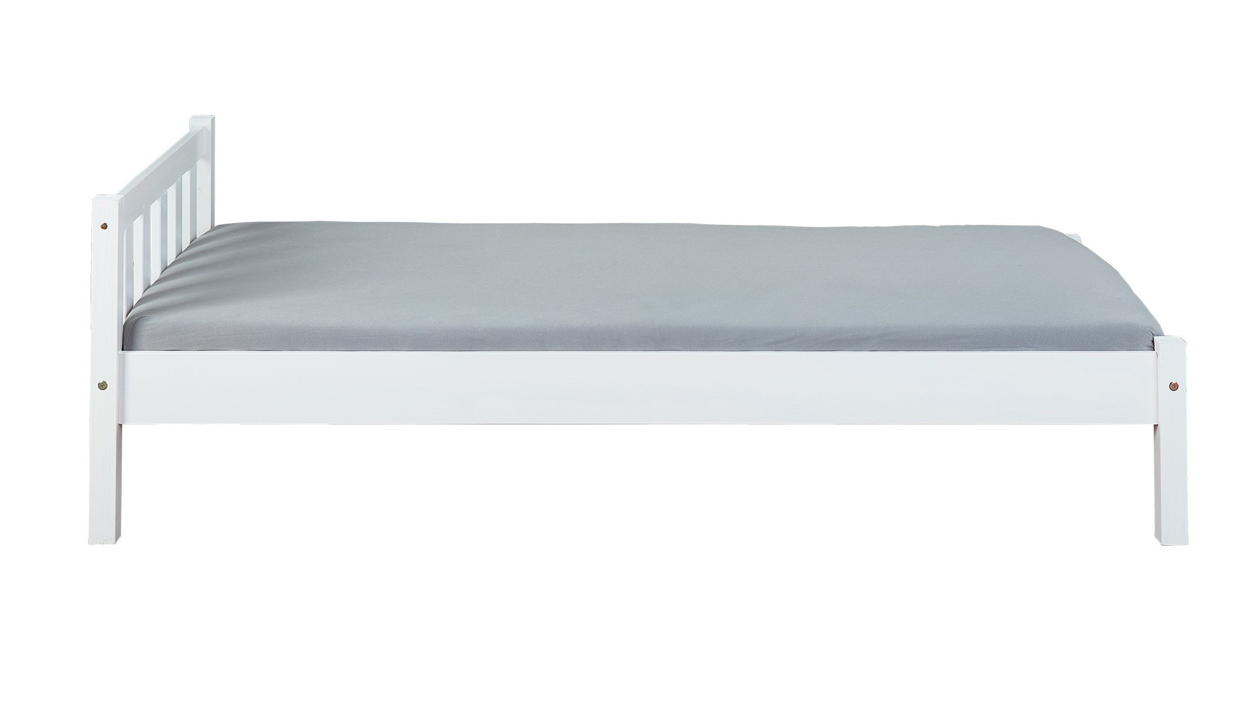 Jugendbett Kiefer massiv - weiß 90 x 200 cm - VILMAR
