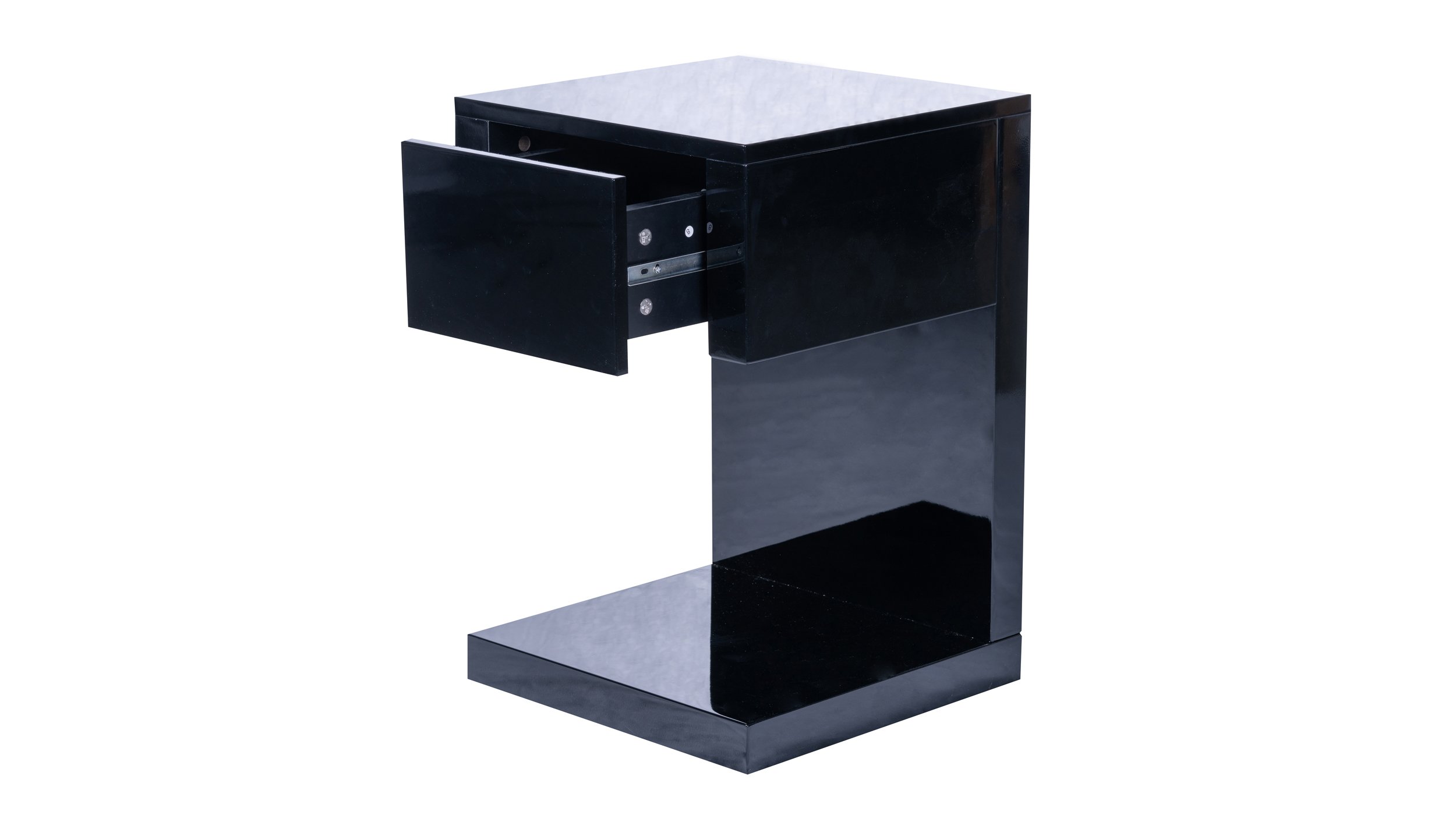 Nachttisch schwarz hochglanz 40 cm x 60 cm - DINA