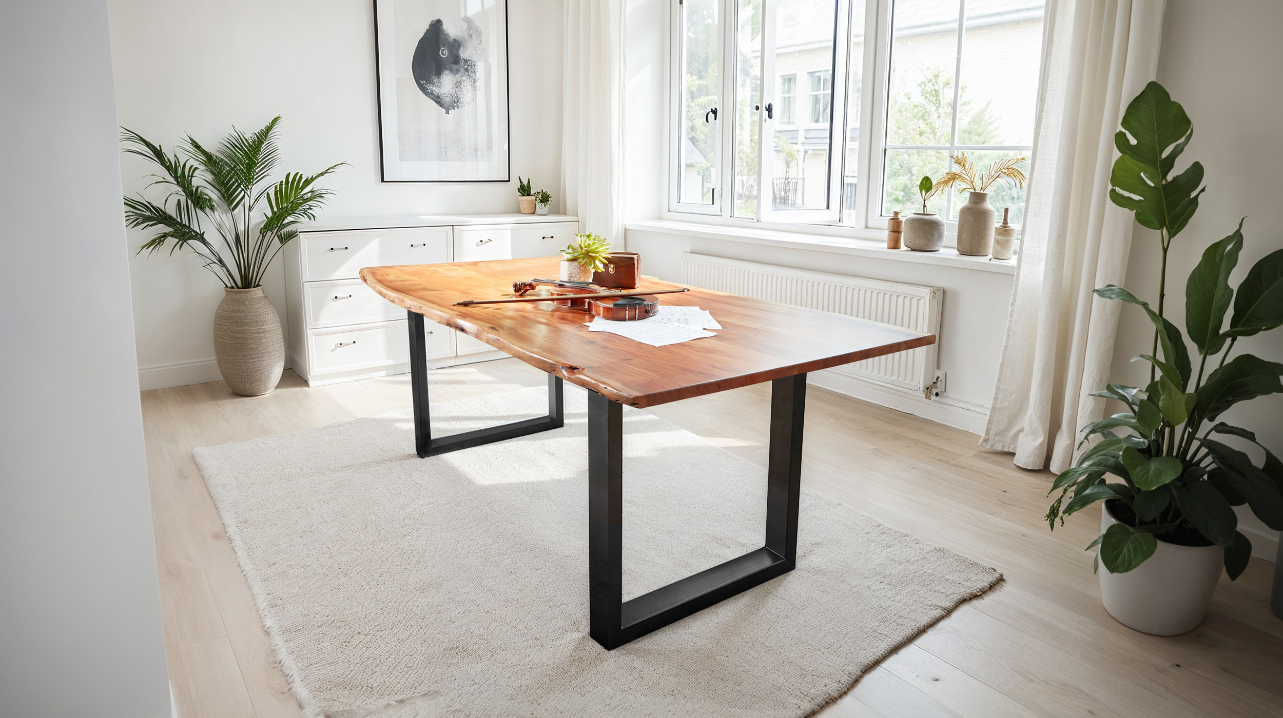 Esstisch Baumkantentisch 180 x 90 cm massive Akazie - AGRA