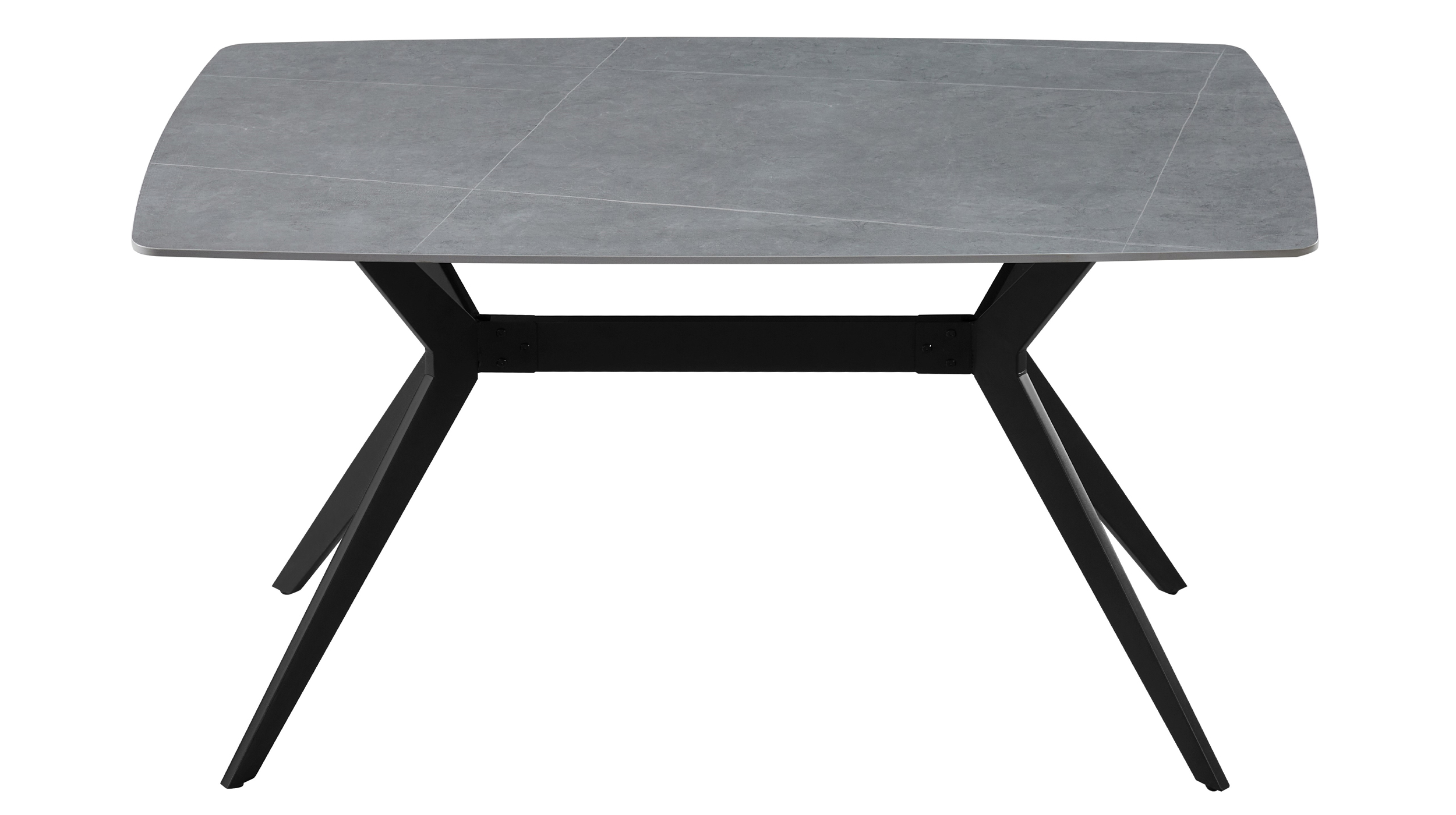 Esstisch 140 x 80 cm Marmoroptik grau - ZINASCO