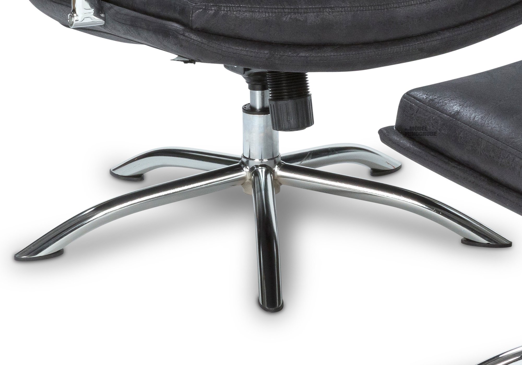 Relaxsessel schwarz Microfaserbezug - Hocker - FINN