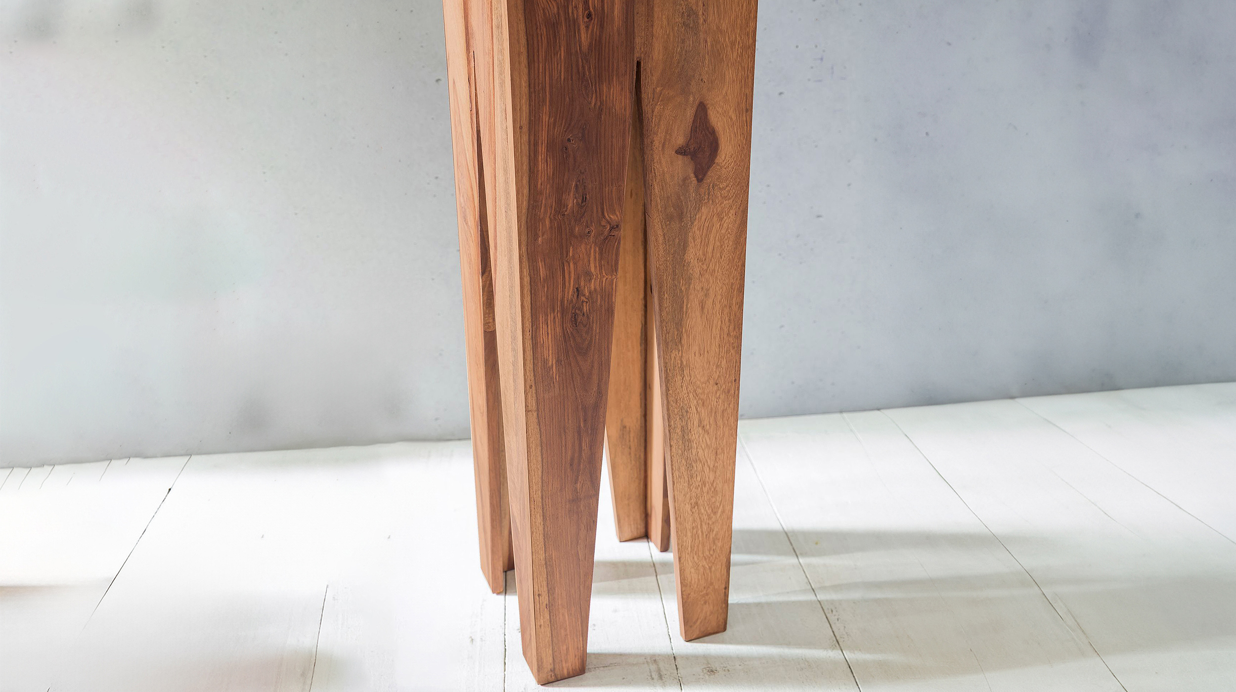 Beistelltisch 3er-Set Akazie massiv lackiert - 25 x 25 cm - SOFIE