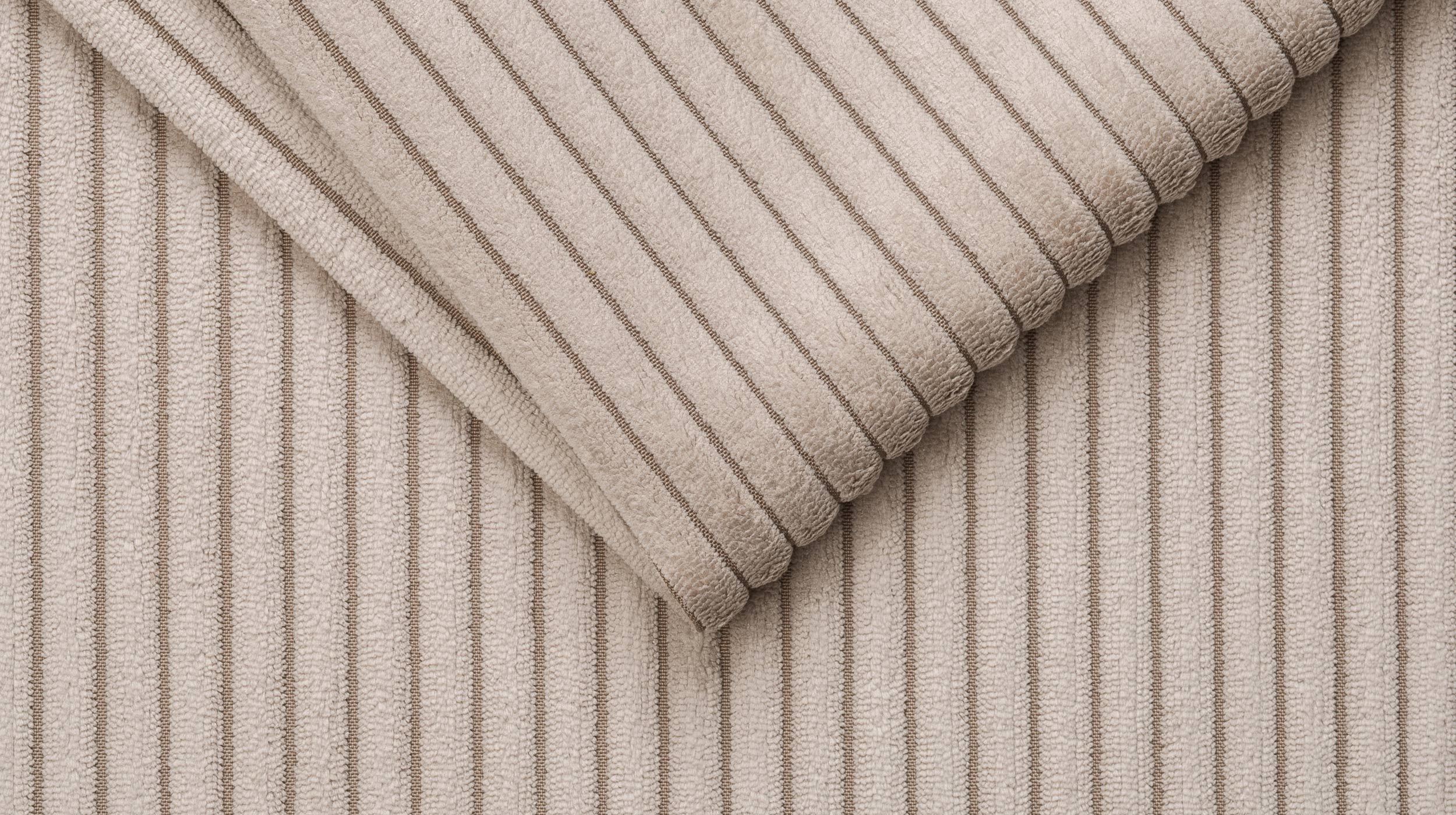 Ecksofa Cord beige 276 x 173 cm - OT links - SUMMER