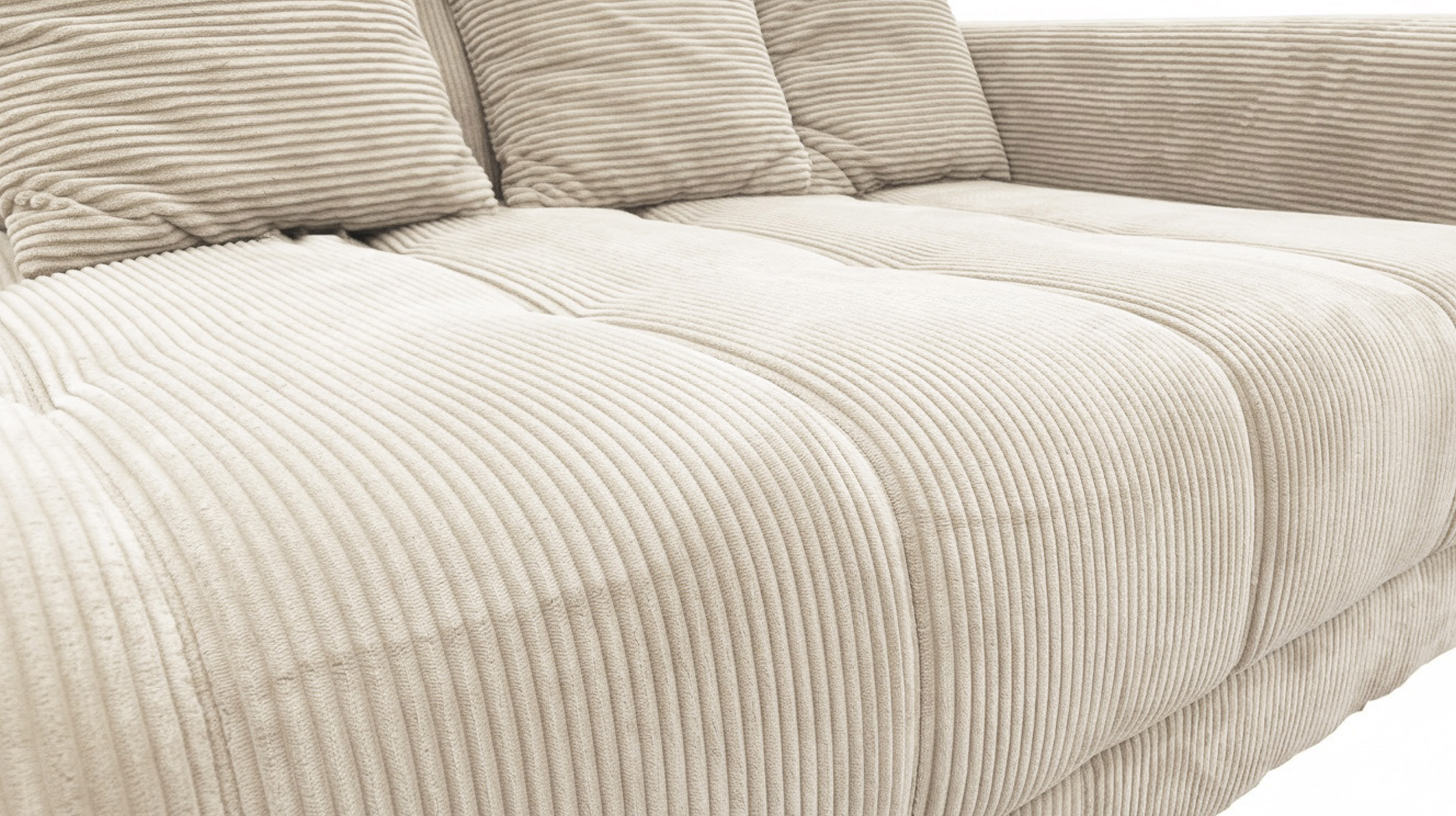 Ecksofa Cord beige 300 x 215 cm - ARTEMIS