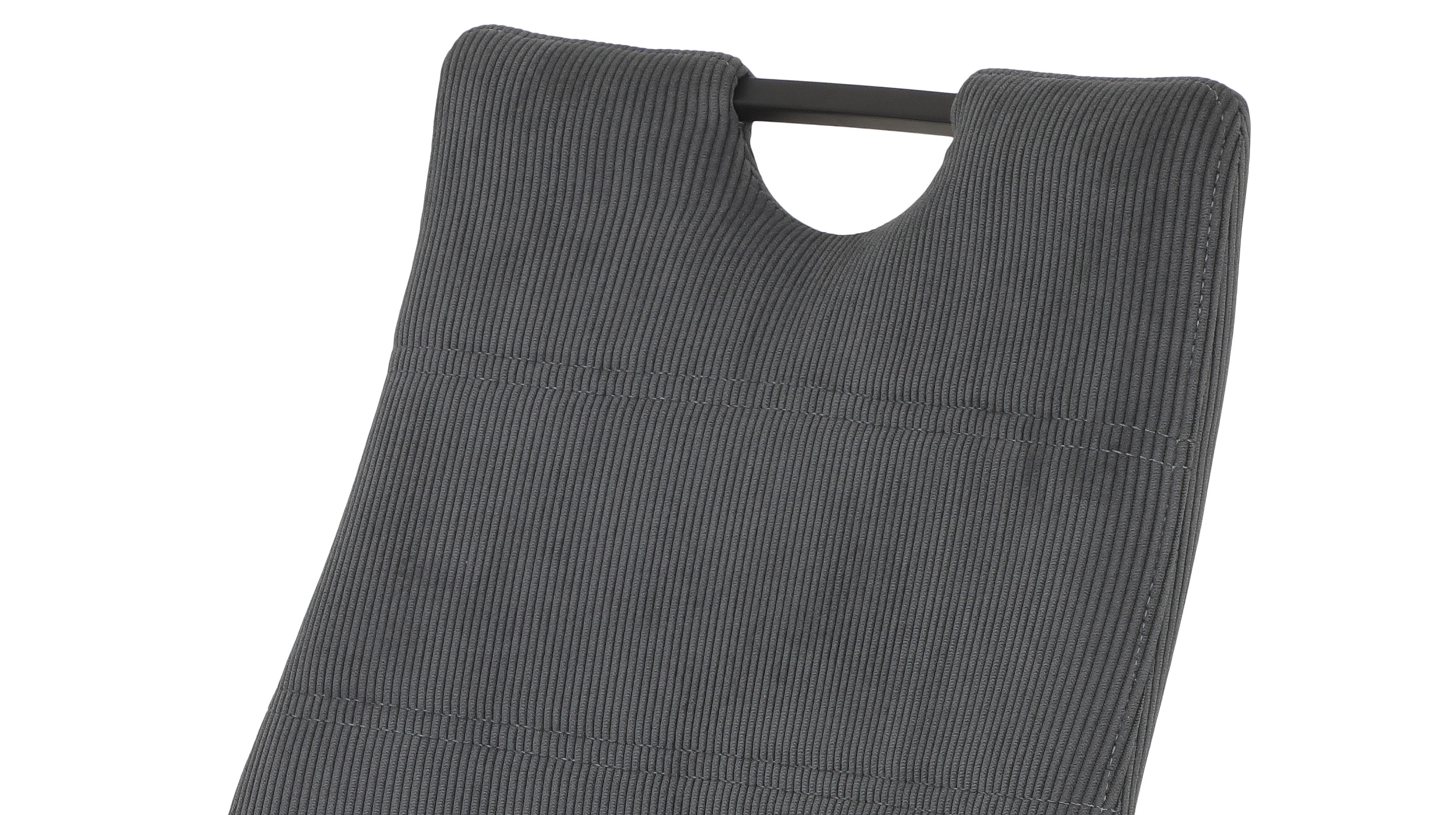 Schwingstuhl für Esszimmer anthrazit Cordbezug - MELINA