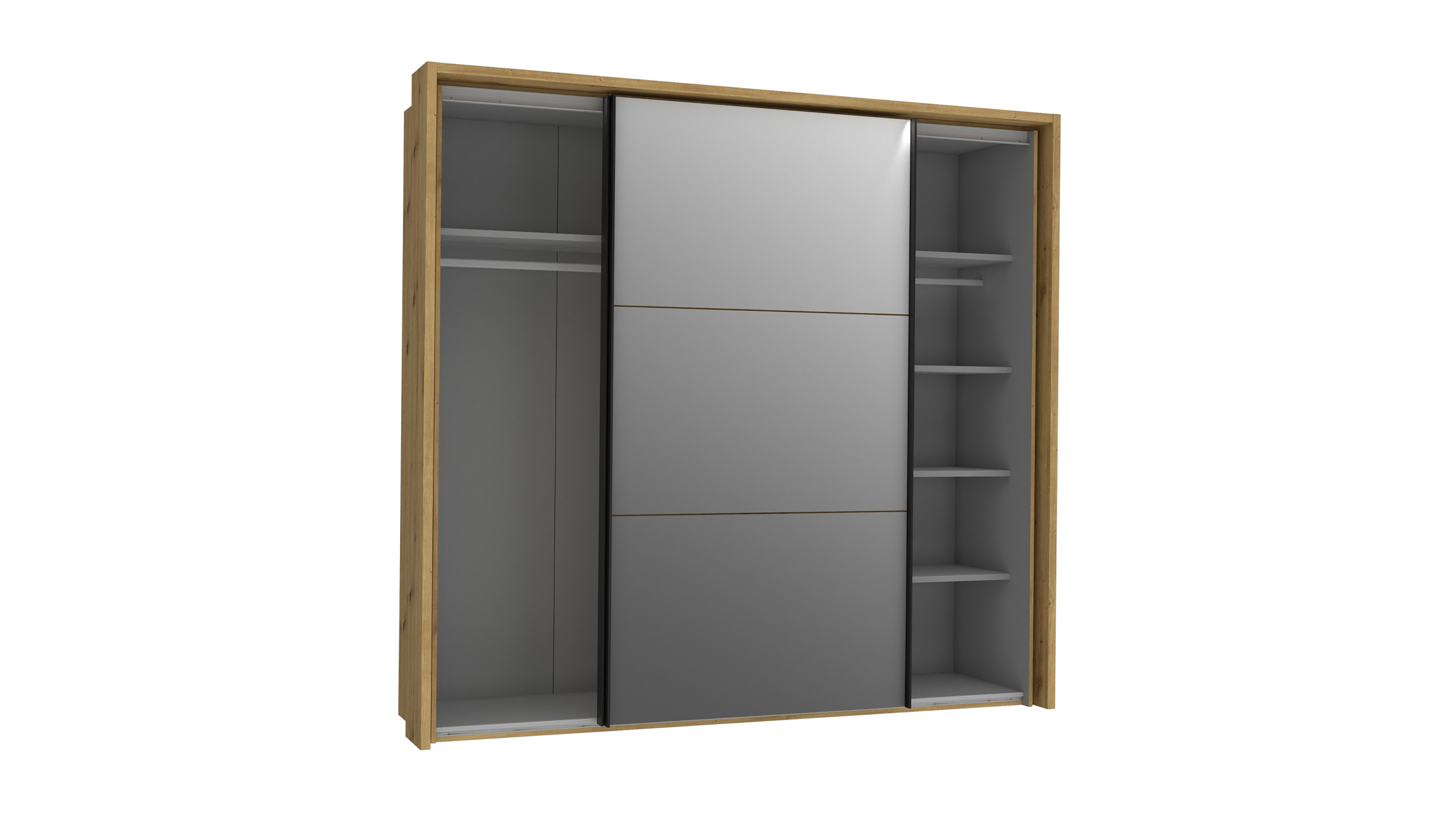 Einlegeböden 3er Set grau - 48 x 42 cm - TRONDHEIM