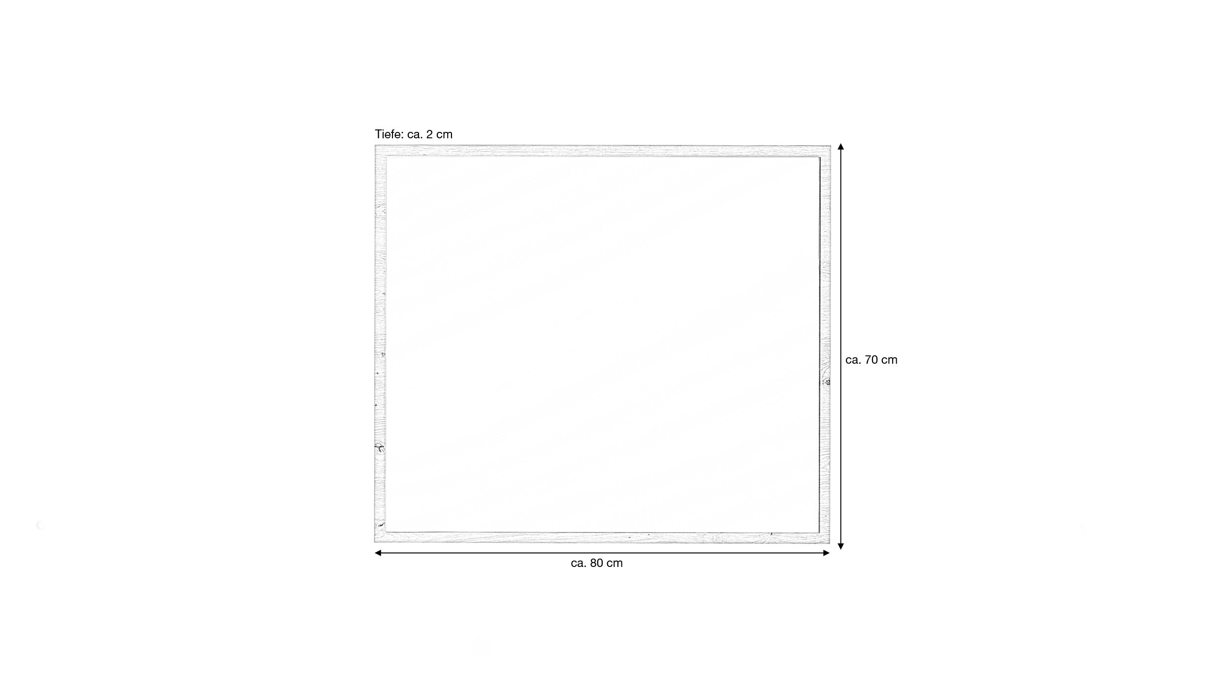 Wandspiegel mit Rahmen Artisan Eiche 80 x 70 cm - MEMPHIS