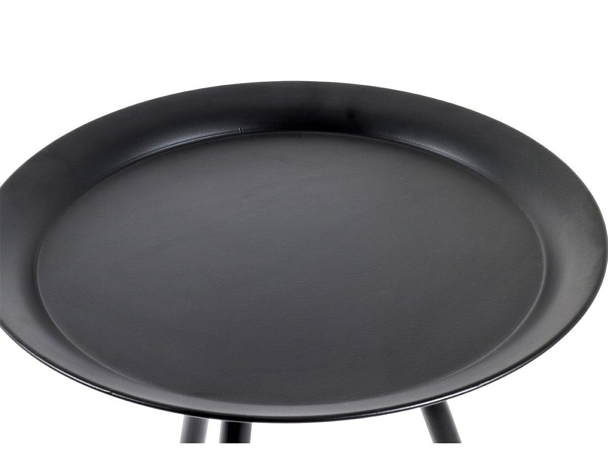 Beistelltisch schwarz Metall - rund - 47 x 38 cm - HANS Beistelltisch schwarz Metall - rund - 47 x 38 cm - HANS