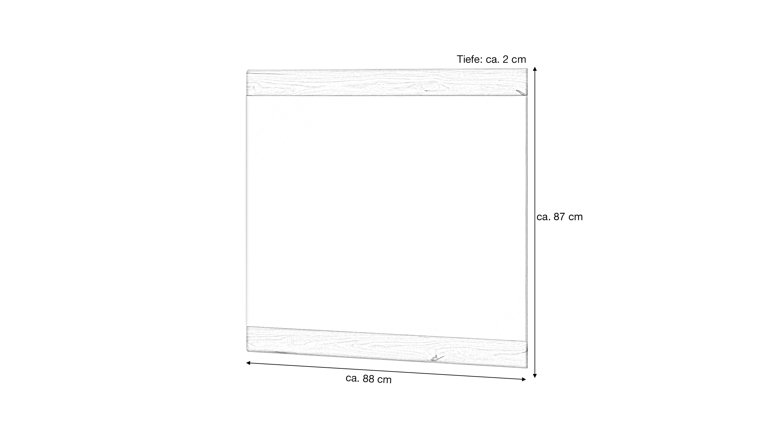 Wandspiegel mit Rahmen Coast Evoke Eiche 88 x 87 cm - DELAMAR