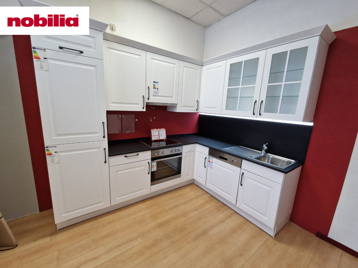 Eckküche  ca. 270 x 200 cm - mit Geräten - Küchenfronten matt - SYLT