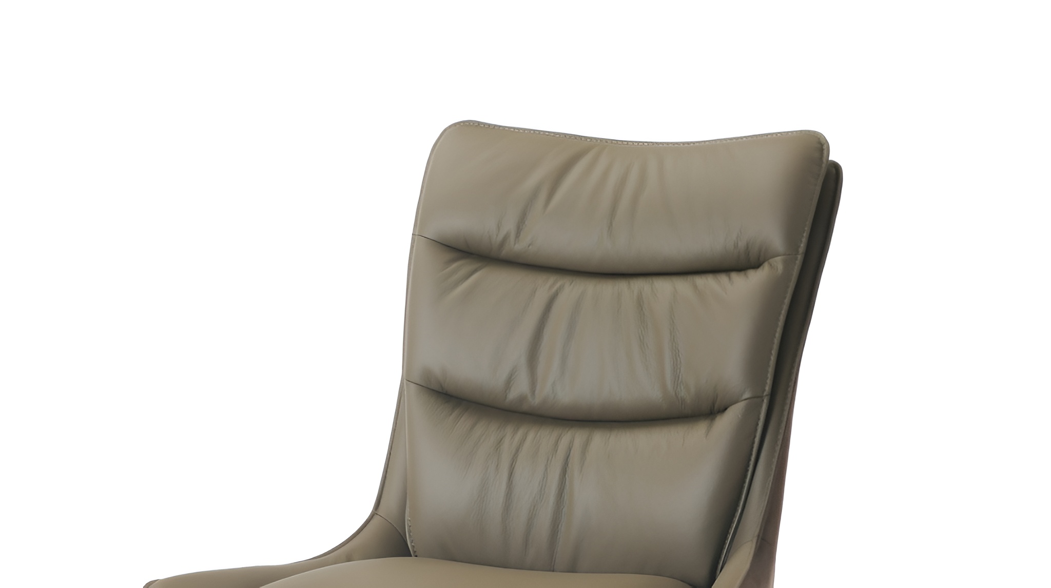 Polsterstuhl Schalenstuhl Echtleder braun - drehbar - MAURICE