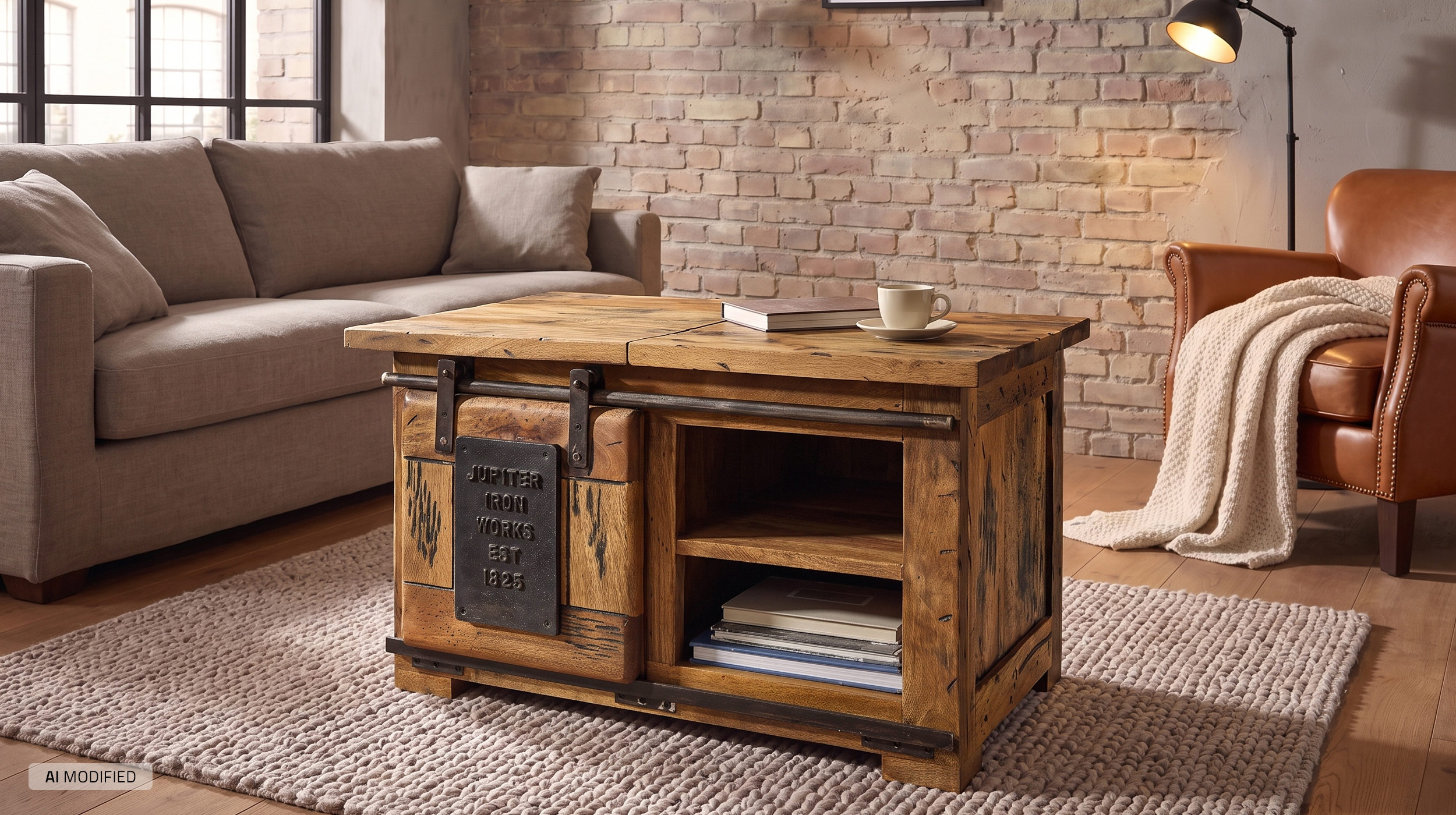Couchtisch Truhe Mango Massivholz Breite 76 cm - montiert - EMANUEL