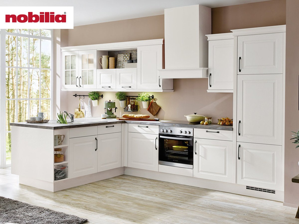 Inselküche 435 x 220 cm - mit Geräten - Küchenfronten matt Lack - SYLT Inselküche 435 x 220 cm - mit Geräten - Küchenfronten matt Lack - SYLT