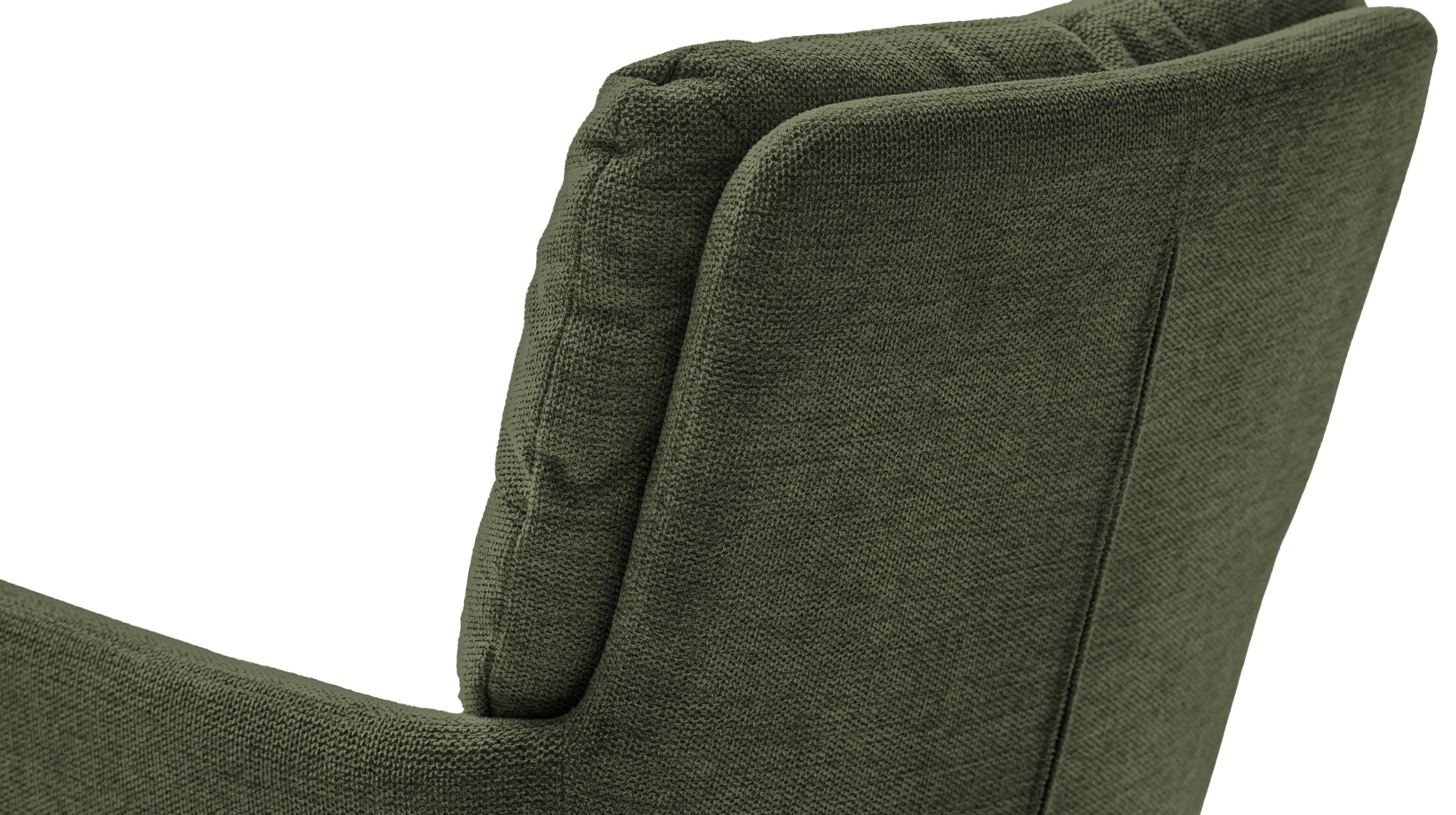 Armlehnstuhl olive Drehstuhl Chenille Optik - UTICA