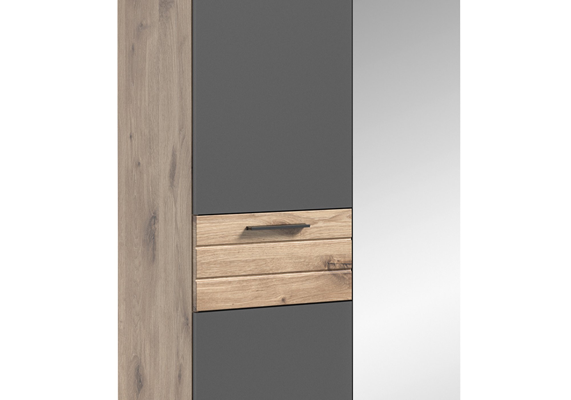 Garderobenschrank Nox Oak - Grau 200 cm - MASON