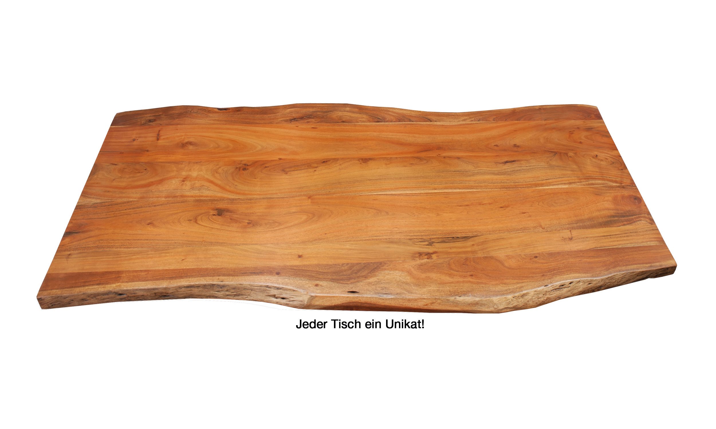 Esstisch Baumkantentisch 180 cm massiv Akazie - TOMASO