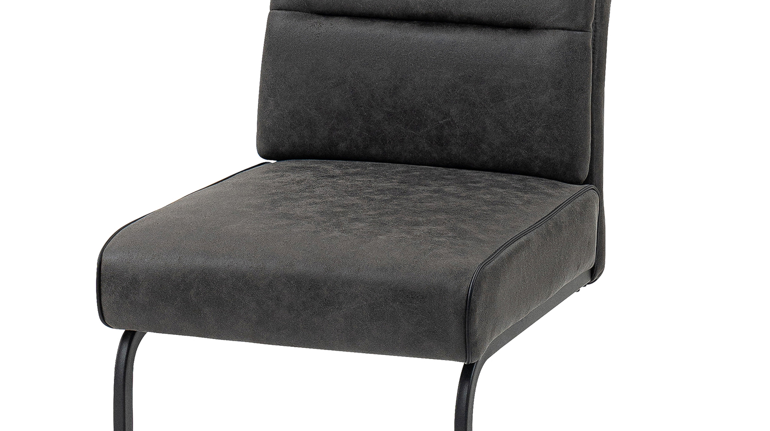 Schwingstuhl Microfaserbezug anthrazit schwarz - MARGA