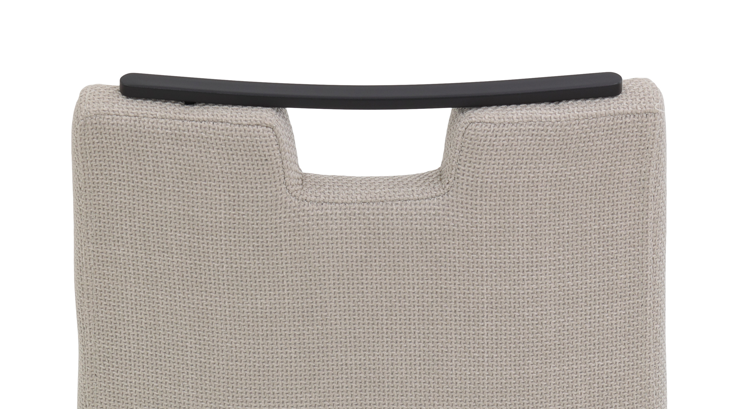 Polsterstuhl beige Metallgestell Microfaser Webstoff - LAILA