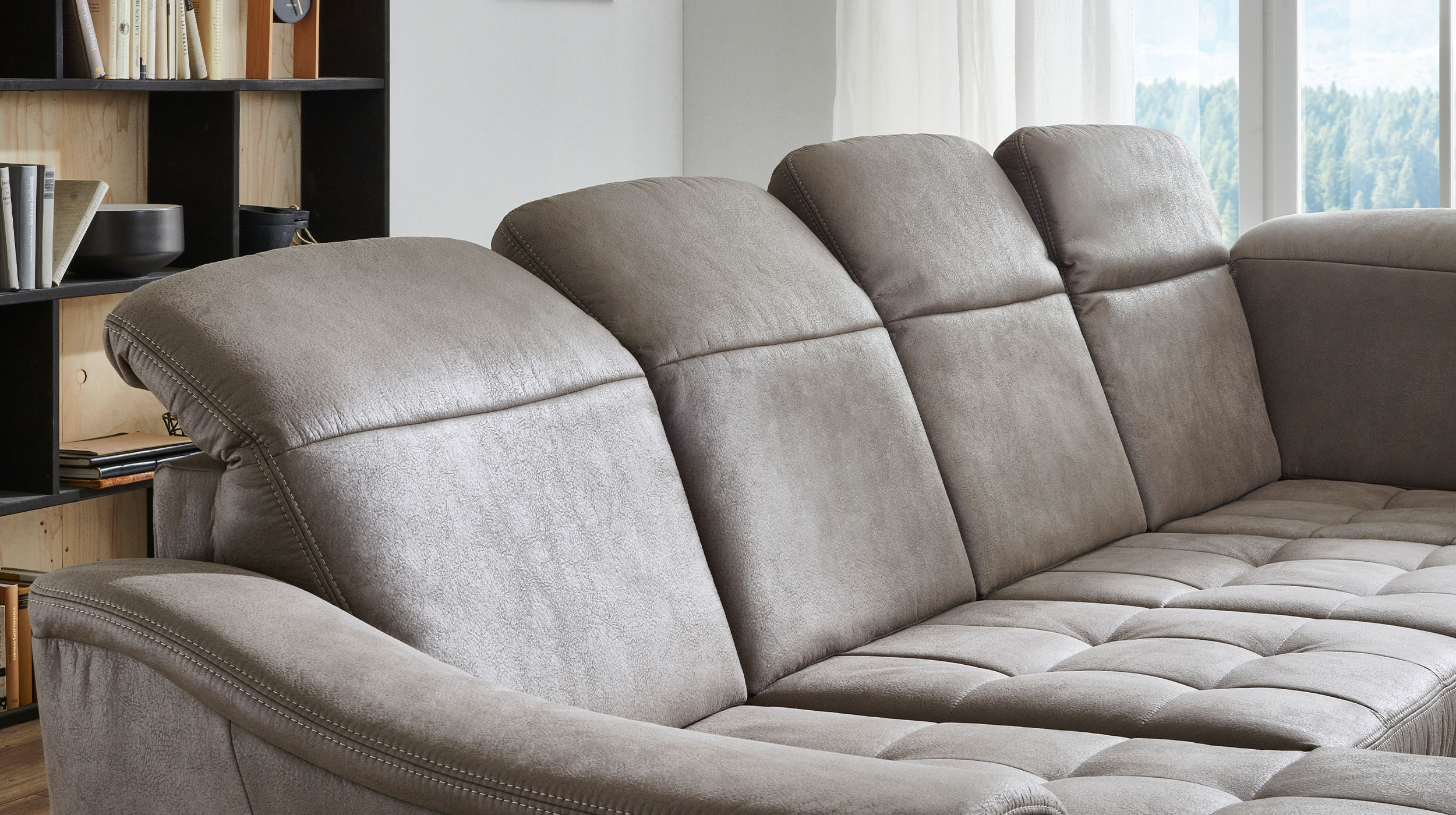Couchliebe Wohnlandschaft planbar - Taurus platin - Basis Version - FRATELLO 