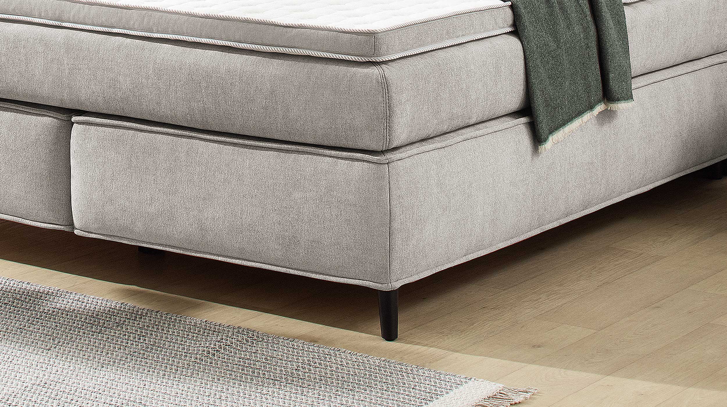 Boxspringbett 180 x 200 cm grau-beige - CAPELLO - MIX