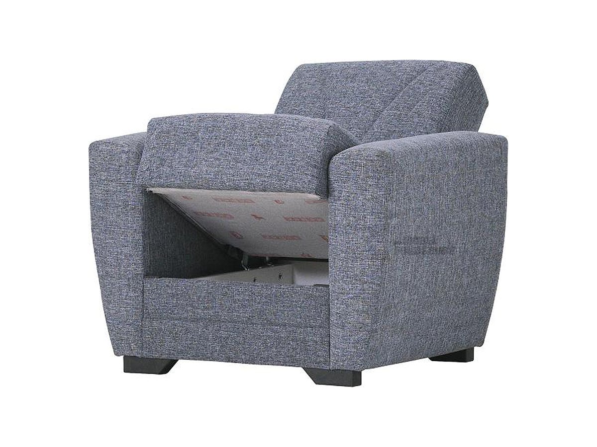 TV-Sessel grau mit Liegefunktion und Stauraum - ACUN