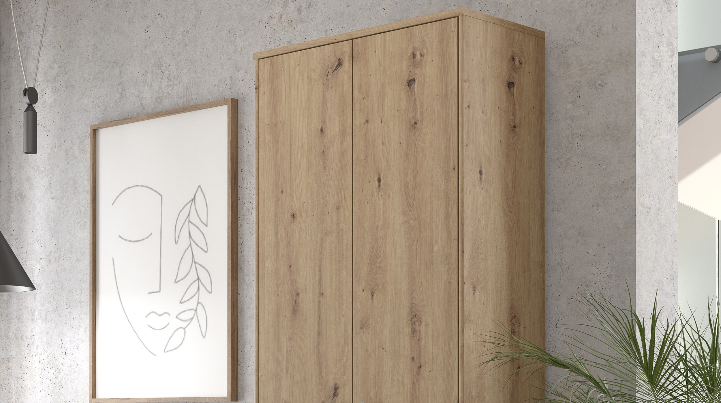 Mehrzweckschrank Artisan Eiche 74 x 35 cm - TEMPRA 