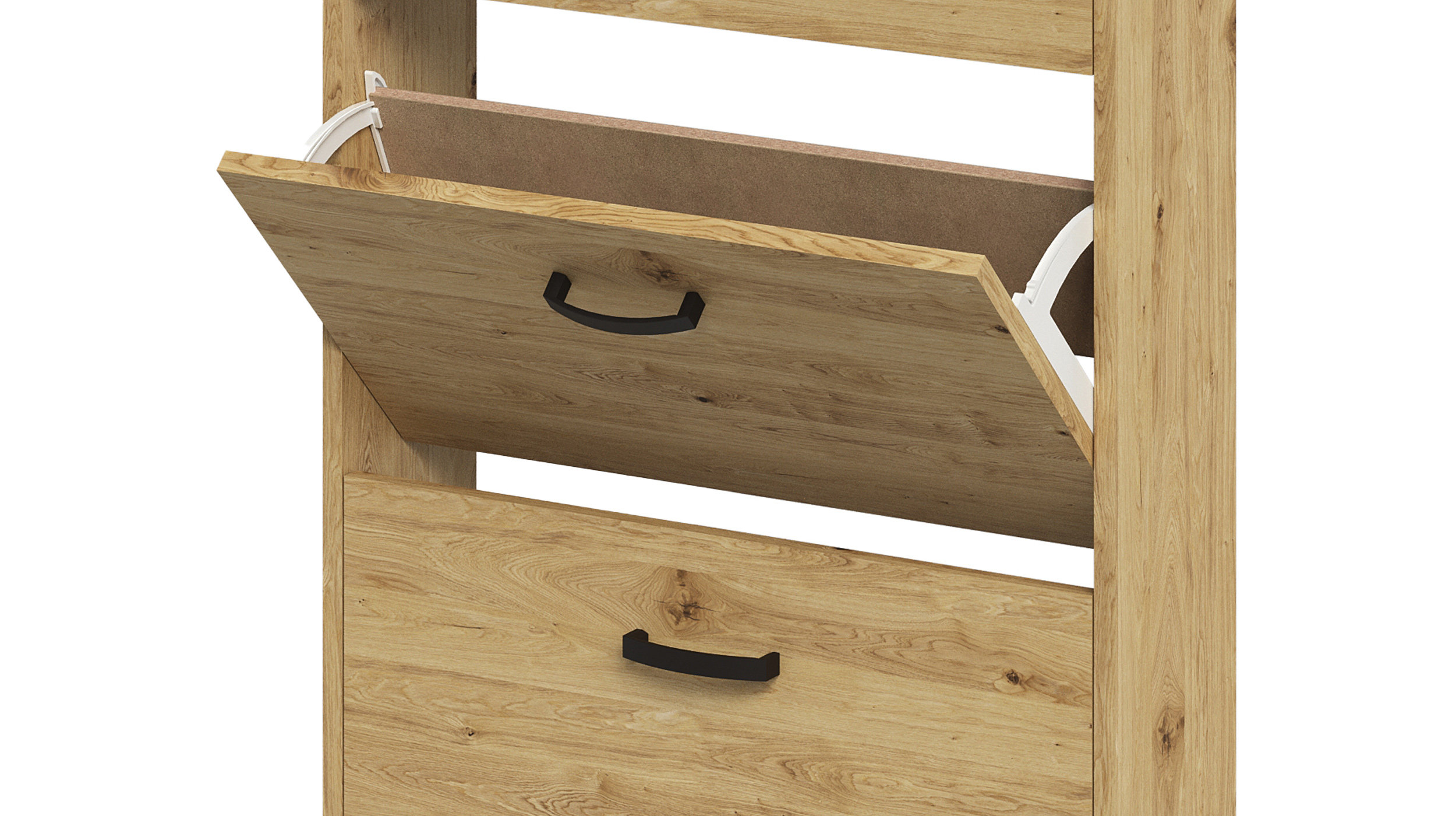 Schuhschrank Artisan Eiche 59 x 105 cm - 3-türig - STEP