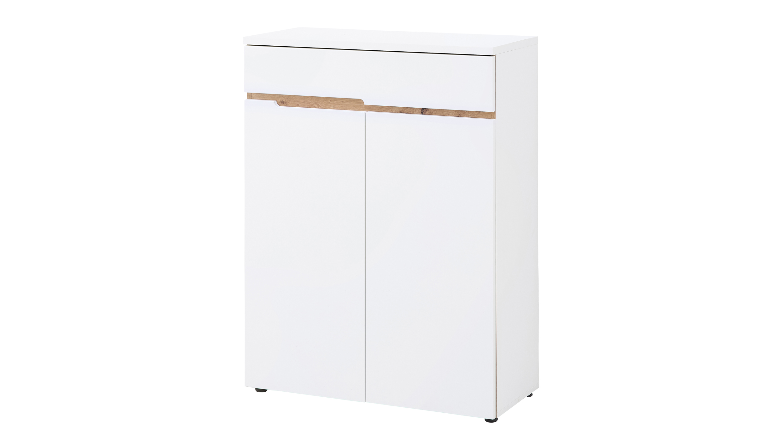 Schuhschrank mit Schublade weiß - Artisan Eiche 80 x 107 cm - MEMPHIS 