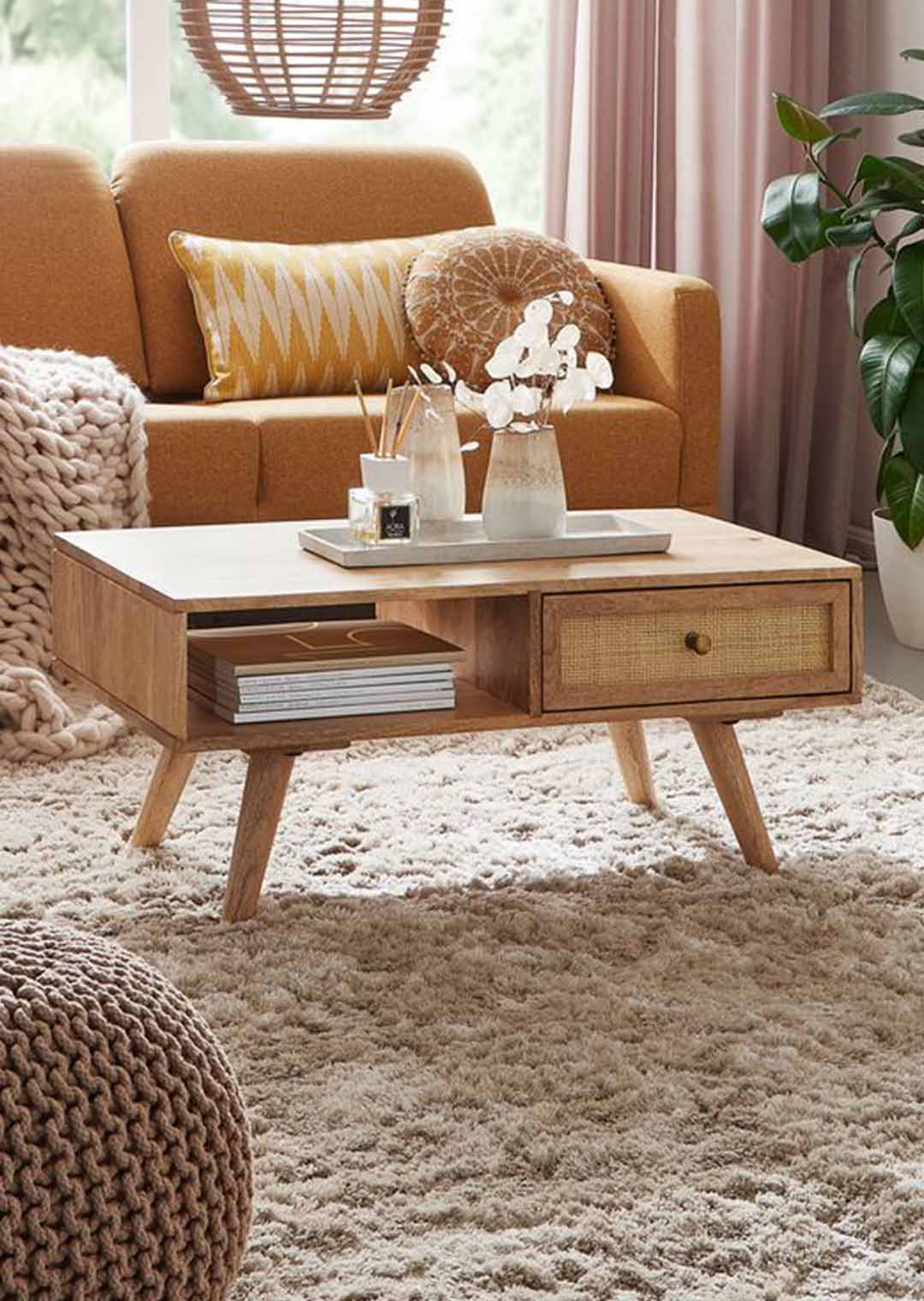 Couchtisch RIKARD Mango -Schublade