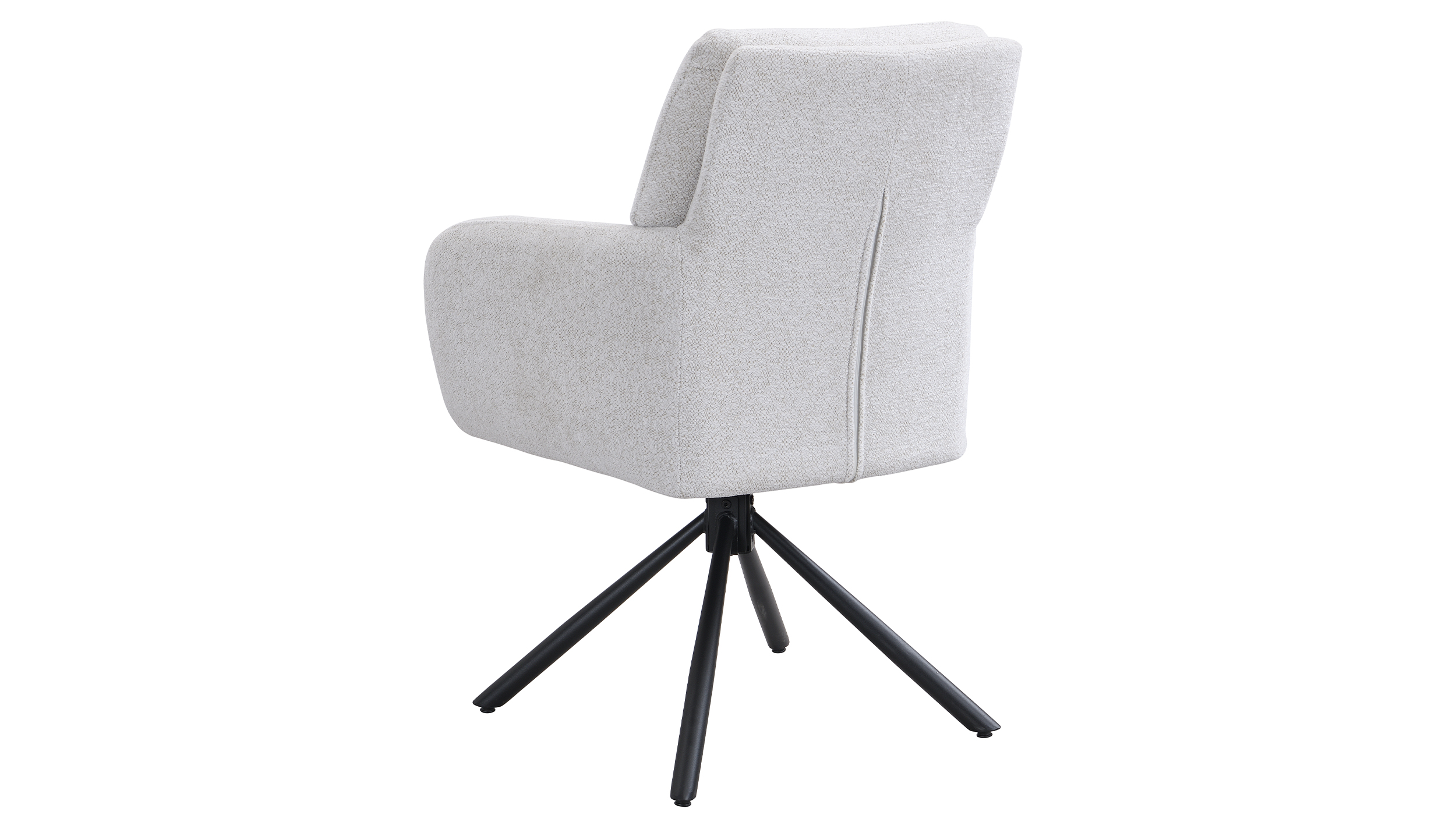 Armlehnstuhl creme Drehstuhl Taschenfederkern - JÖRDIS