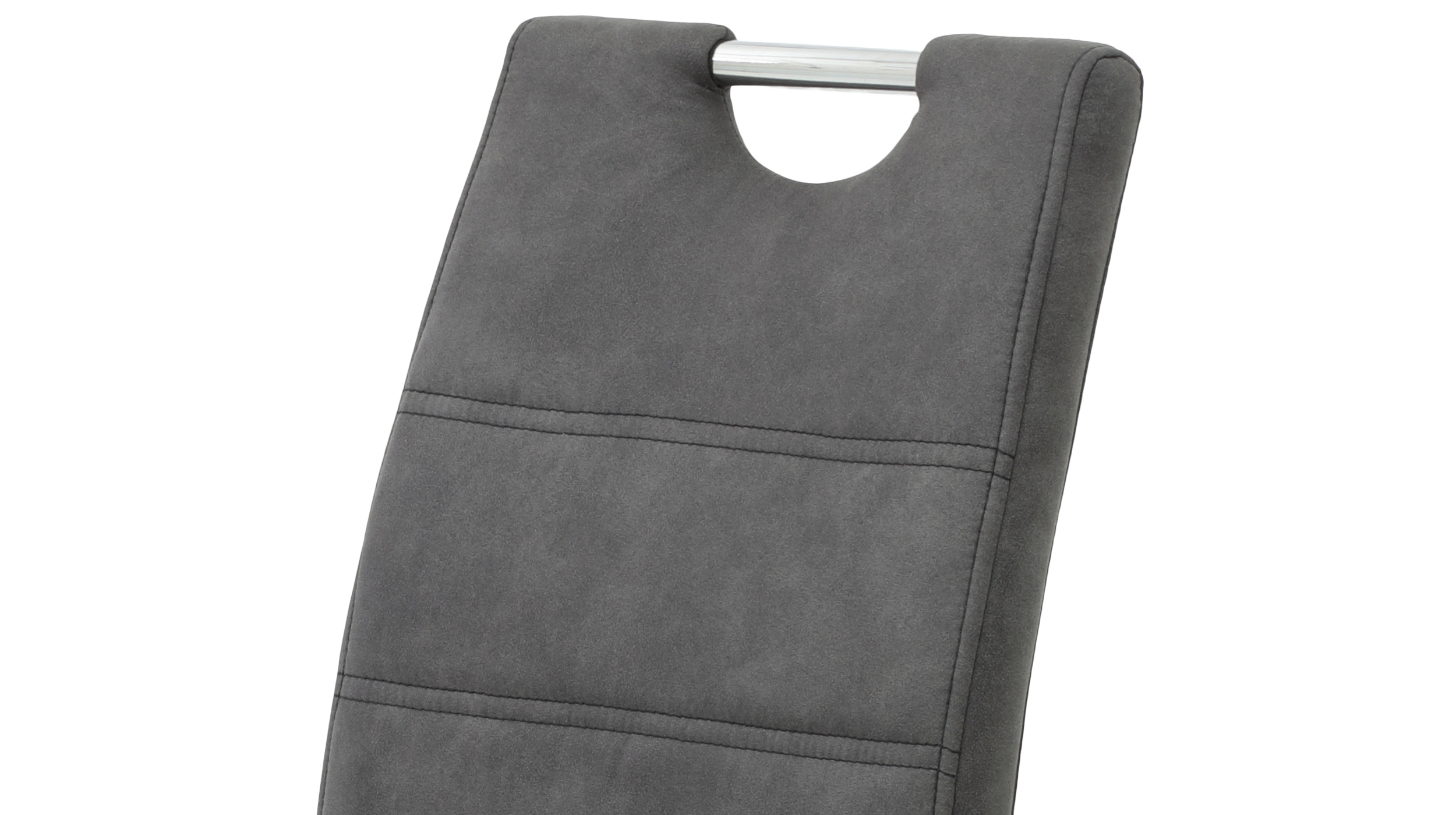 Schwingstuhl anthrazit mit Microfaserbezug - FLORA