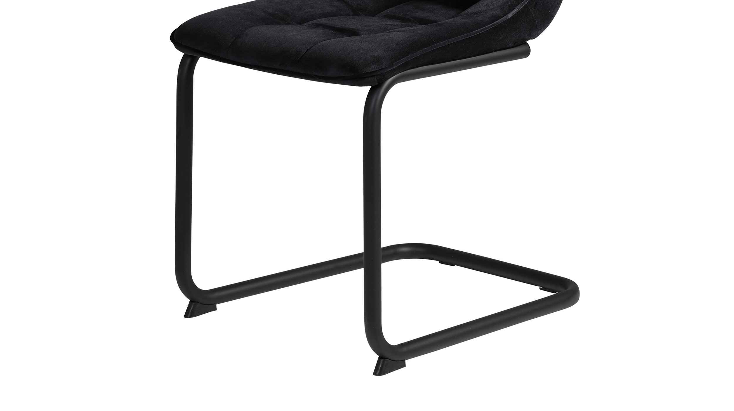 Schwingstuhl schwarz mit Samtstoff - JENNY