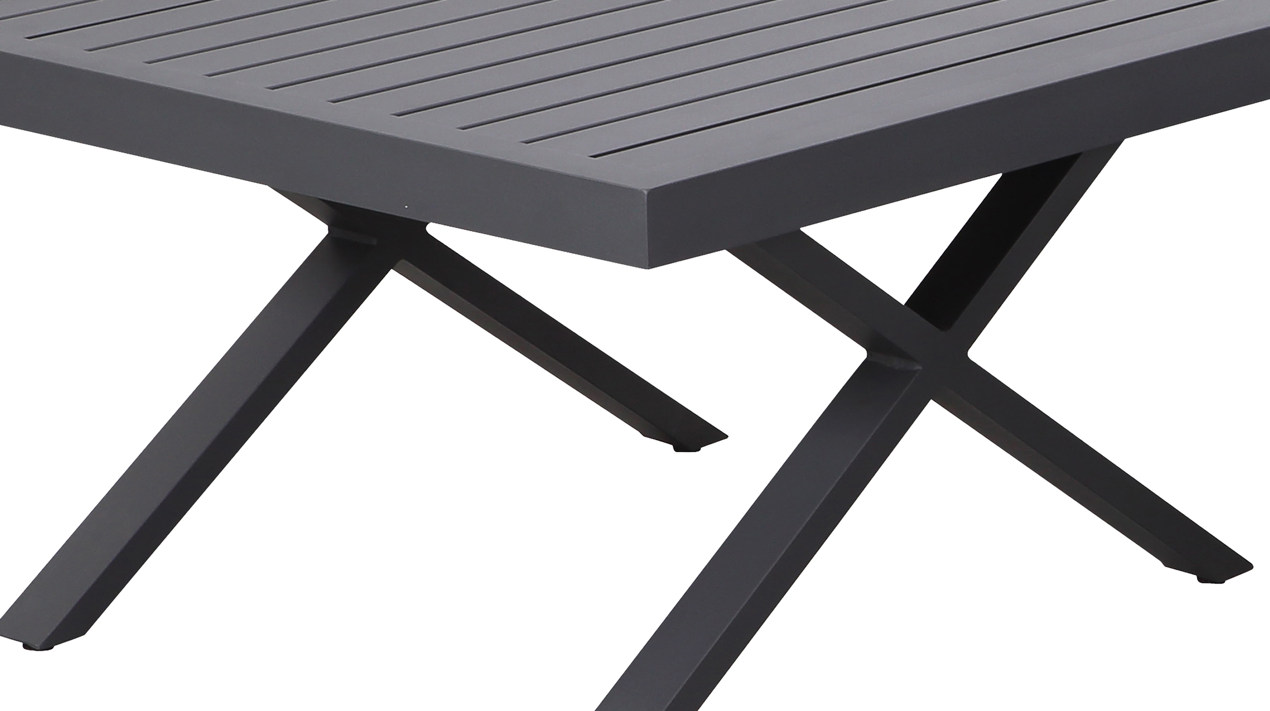 Gartentisch-Set quadratisch anthrazit 72 x 72 - 2er-Set - LUNA