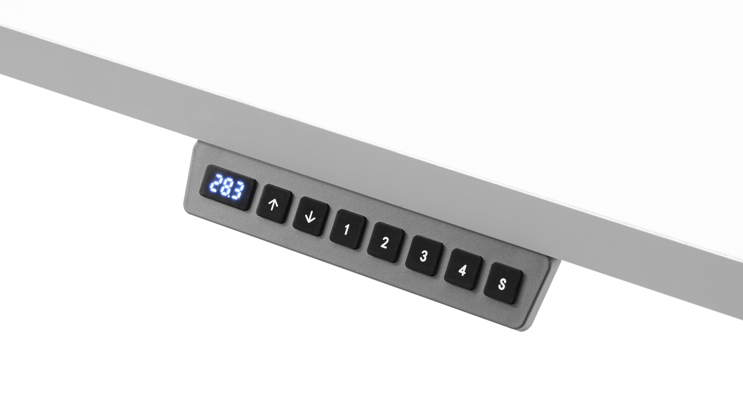Computerschreibtisch grau 160 cm höhenverstellbar - PRONTO